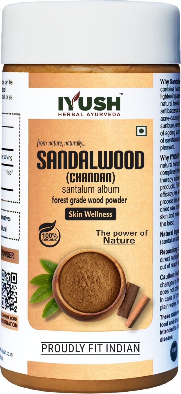 Pure Organic Sandalwood Powder for Face Pack & Skin Care – 100g | Ayurvedic Chandan Powder for Glowing Skin | Natural De-Tan & Brightening Treatment | Perfect for DIY Face Masks, Spa Days & Ayurvedic Beauty Rituals