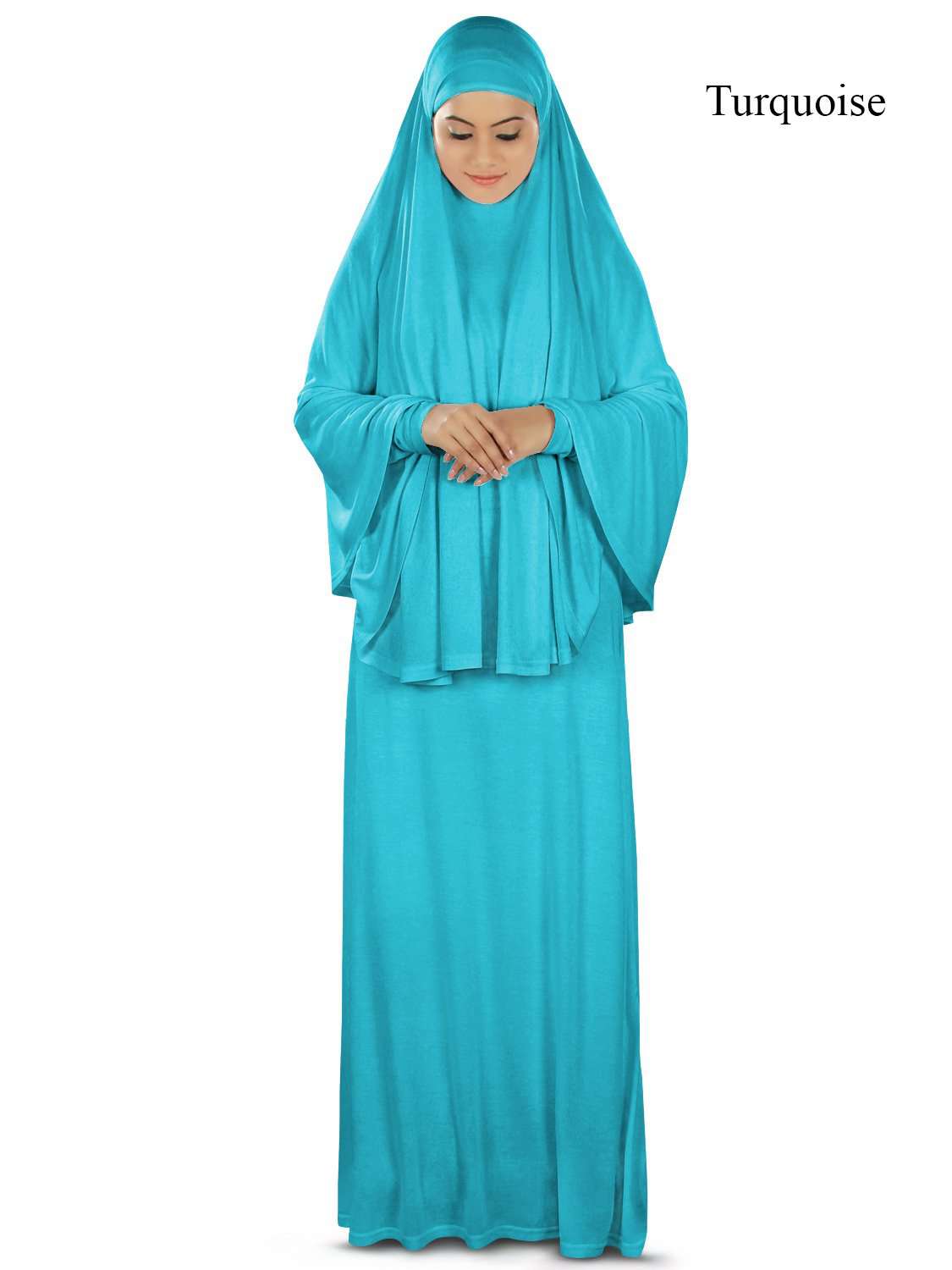 Dua Prayer Set - Soft Viscose Jersey Khimar & Full Sleeve Dress for Women | Islamic Modest Wear | Perfect for Salah, Mosque & Daily Worship