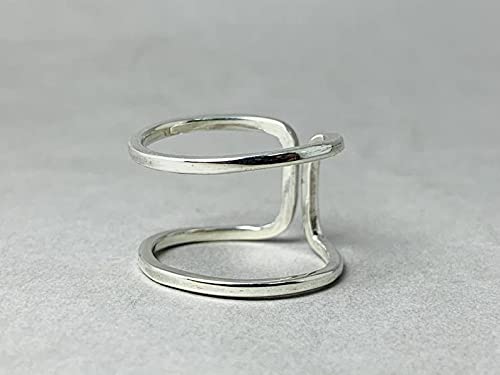 925 Sterling Silver Band Ring for Women - Handmade Statement Jewelry, Unique Minimalist Ring for Everyday Wear, Gift for Her, Wedding, Anniversary, or Special Occasion