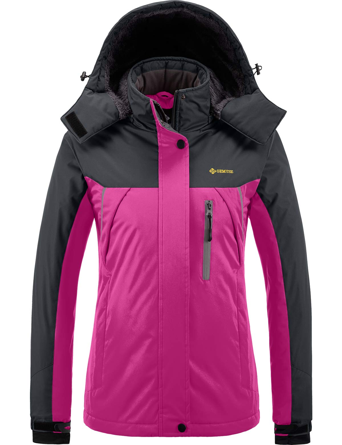 GEMYSE Women's Waterproof Ski Jacket - Windproof Winter Snow Coat for Mountain Hiking & Outdoor Activities | Perfect for Skiing, Snowboarding & Cold Weather Adventures