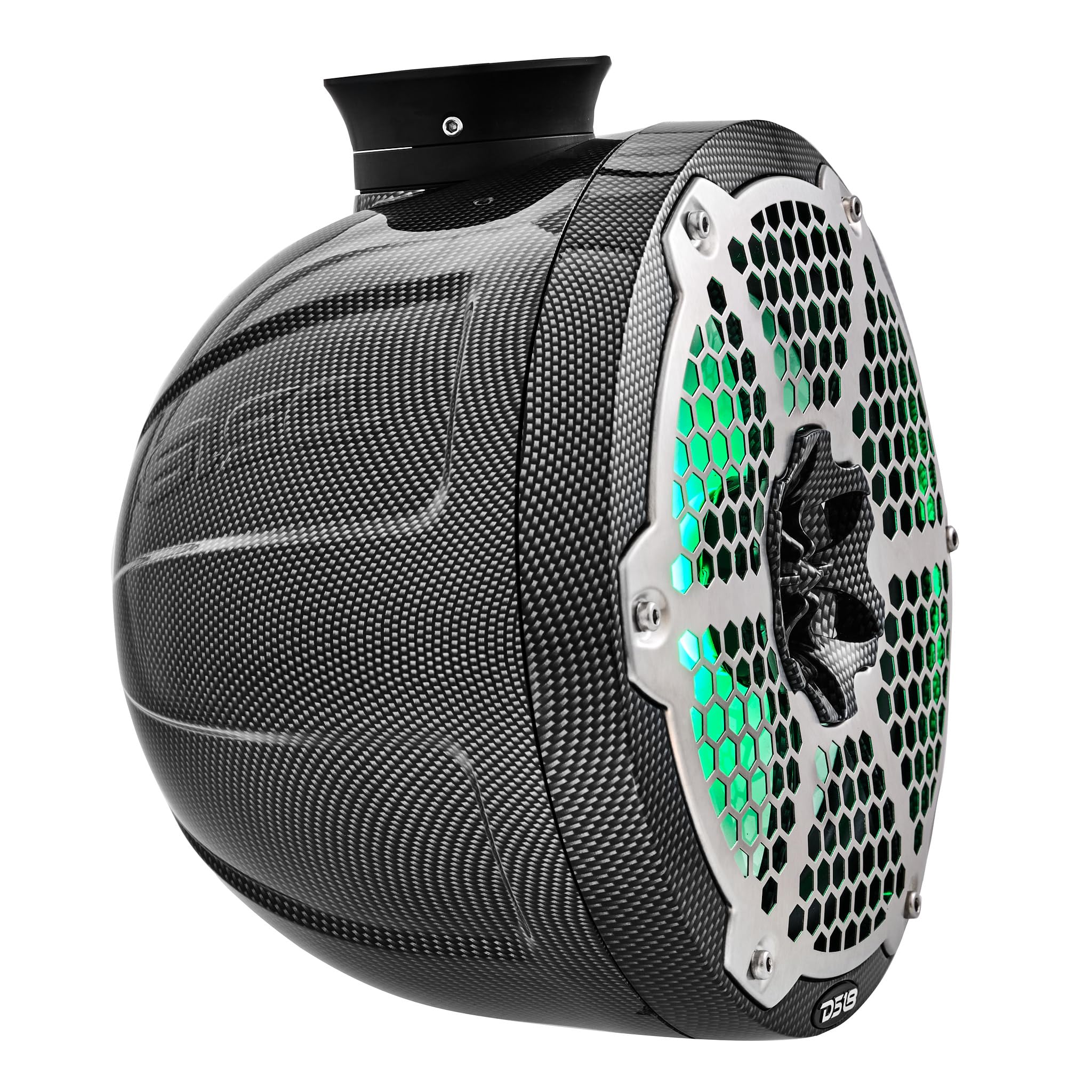 DS18 CF-PS8 2-Way Wakeboard Tower Speakers with Integrated RGB Lights - 375 MAX - Perfect for Jet Skis, ATV, UTV, Jeep, Side by Side, Marine, RZR - Ideal for Boating, Off-Road Adventures, and Outdoor Parties