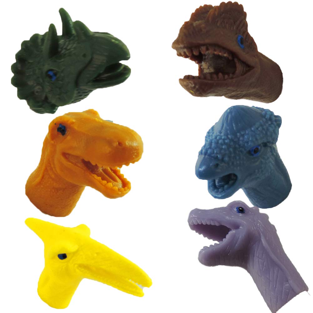 6 Pack Dinosaur Finger Puppets for Kids - Fun Party Favors, Birthday Gifts & Classroom Activities | Perfect for Pretend Play, Storytelling & Educational Games