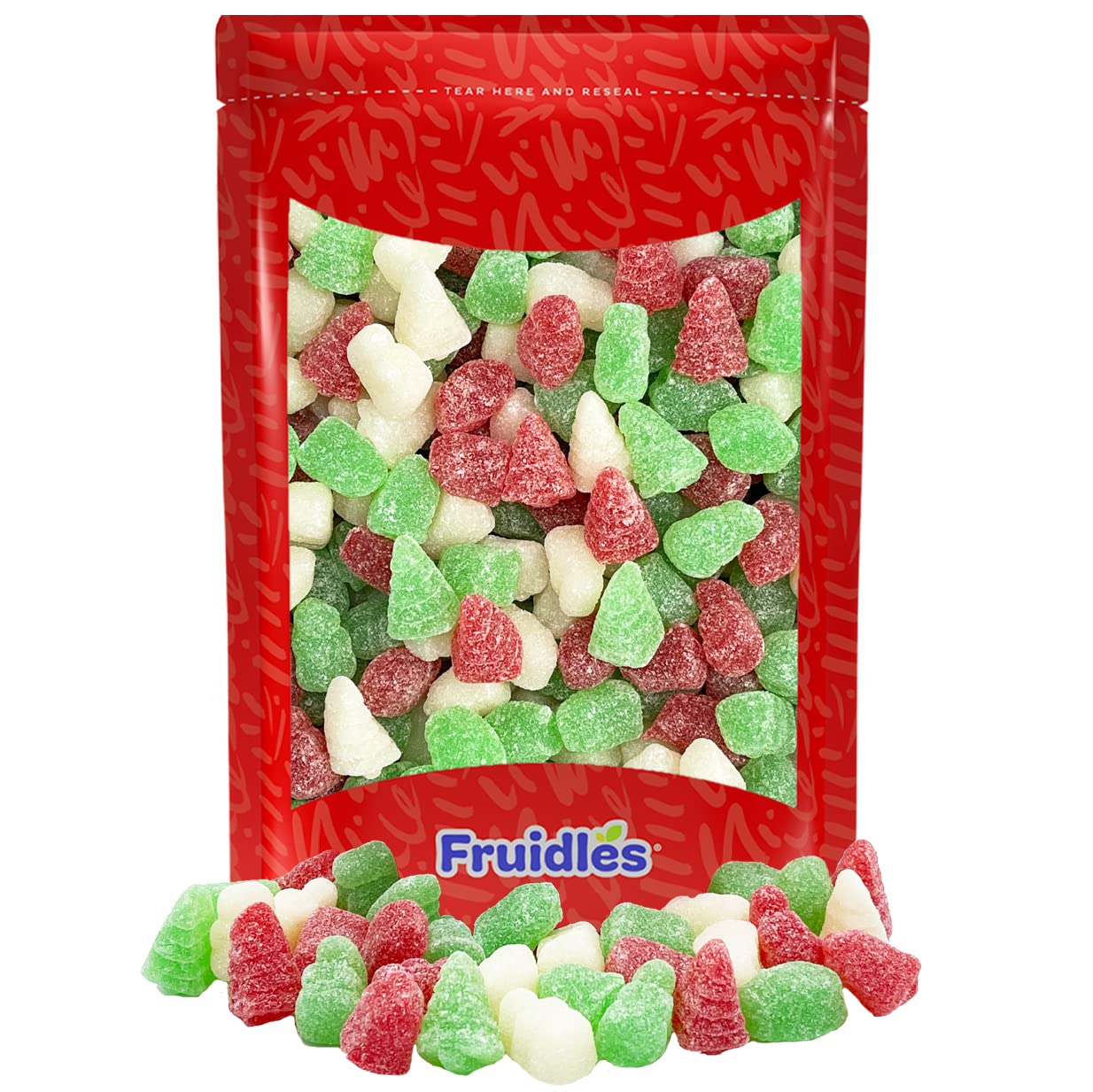 Fruidles Christmas Holiday Jelly Mix Fruit Candy - 5lb Bulk Assorted Flavored Gummy Bears, Sour Worms & Fun Shapes - Perfect for Stocking Stuffers, Party Favors & Holiday Treats