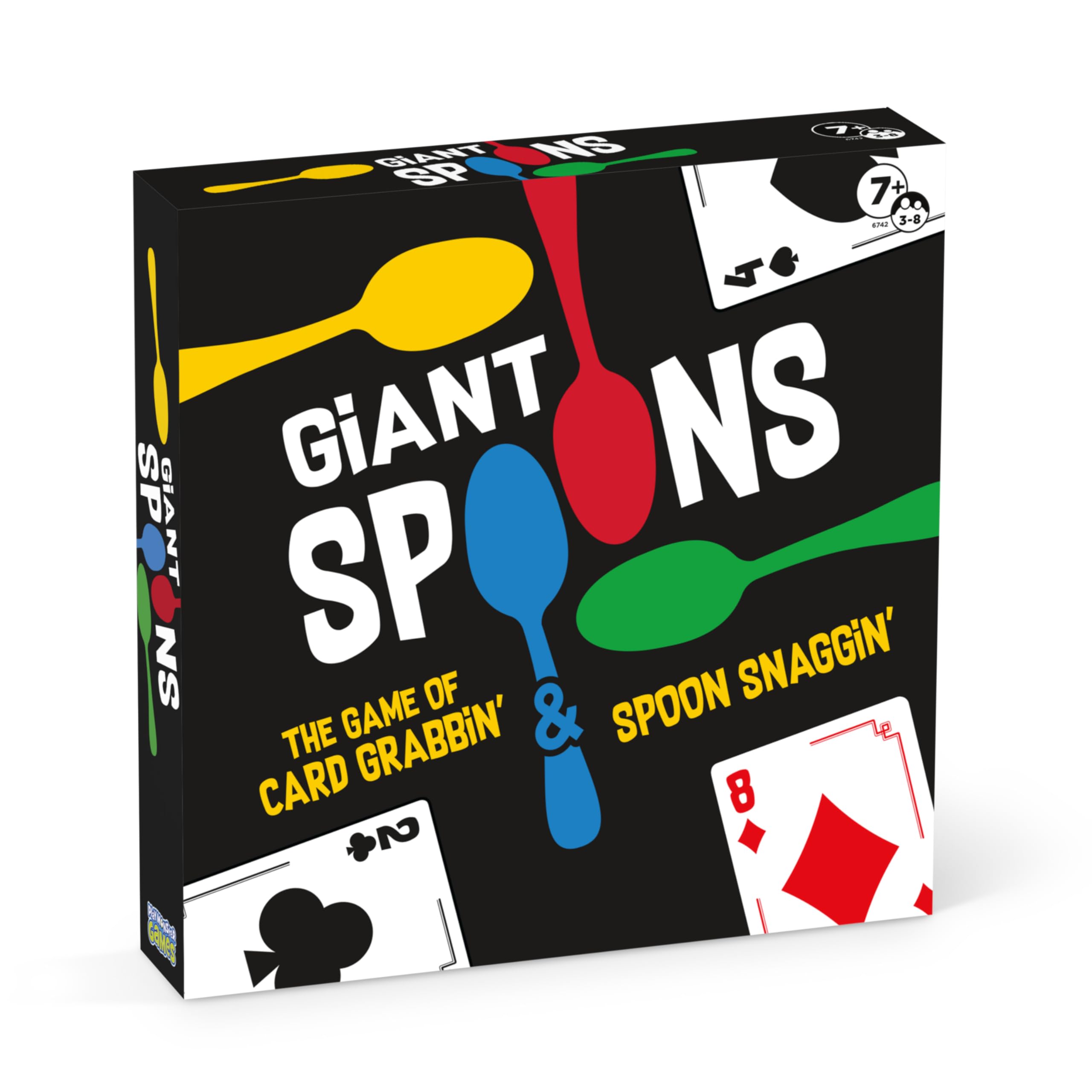 Giant Spoons Card Game - Fun Family Party Game for Kids & Adults (Ages 7+), Includes Deck of Cards for 3-6 Players - Perfect for Game Nights, Travel Entertainment, and Group Gatherings