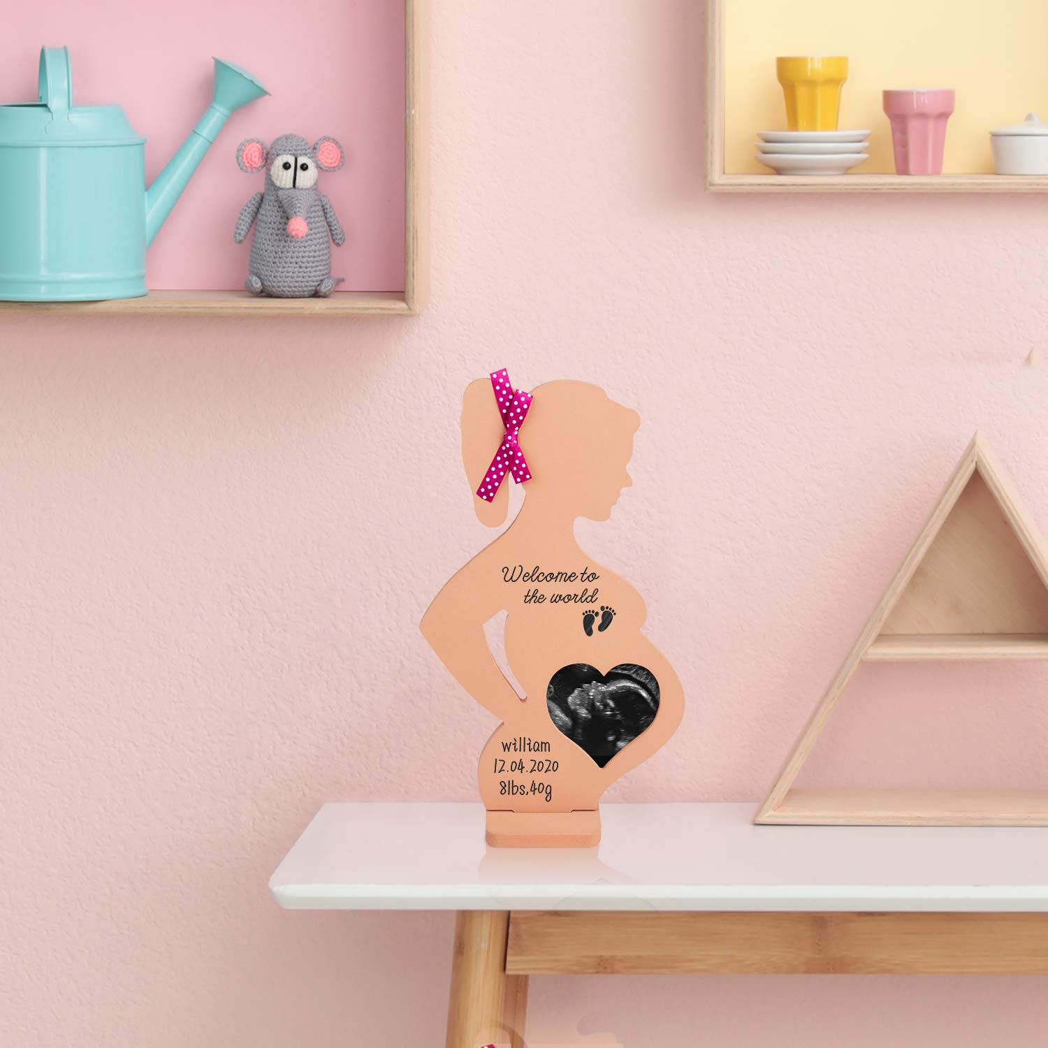 Personalized Ultrasound Picture Frame - Custom Pregnancy Keepsake Gift for Expecting Parents, New Moms & Baby Showers - Perfect for Nursery Decor, Maternity Announcements & Cherished Memories