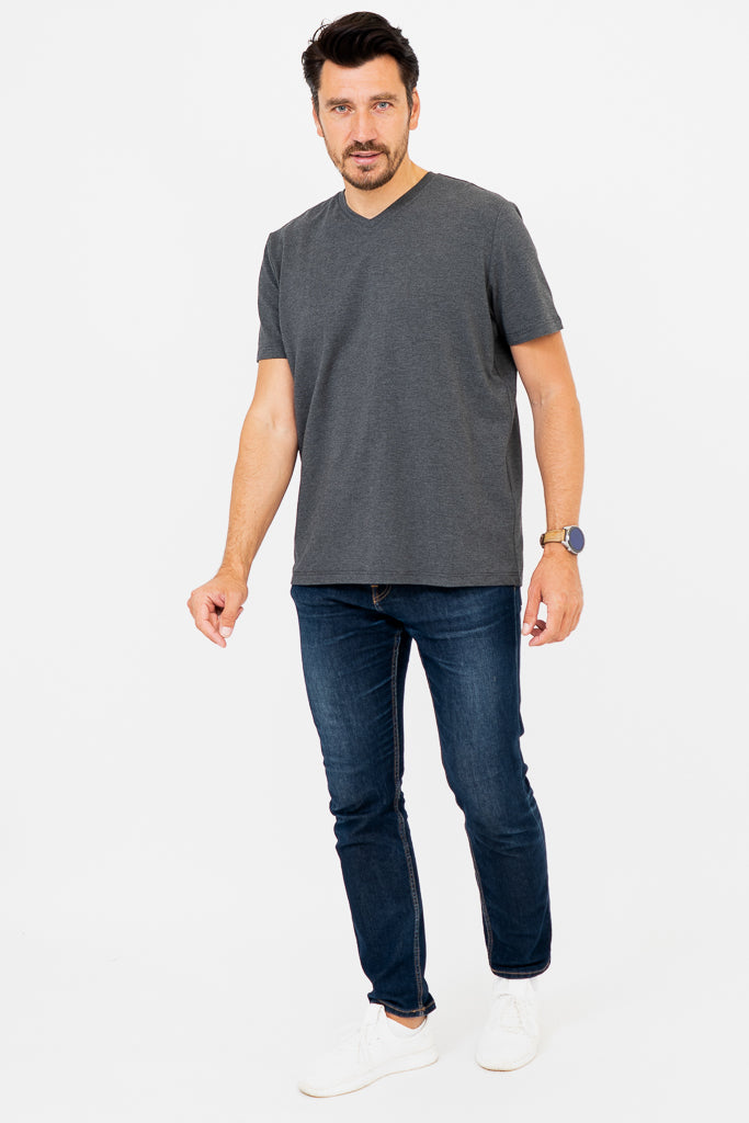Adam Men's Short Sleeve Bamboo Shirt - Breathable & Comfortable Graphite Casual Top for Summer, Office & Outdoor Activities
