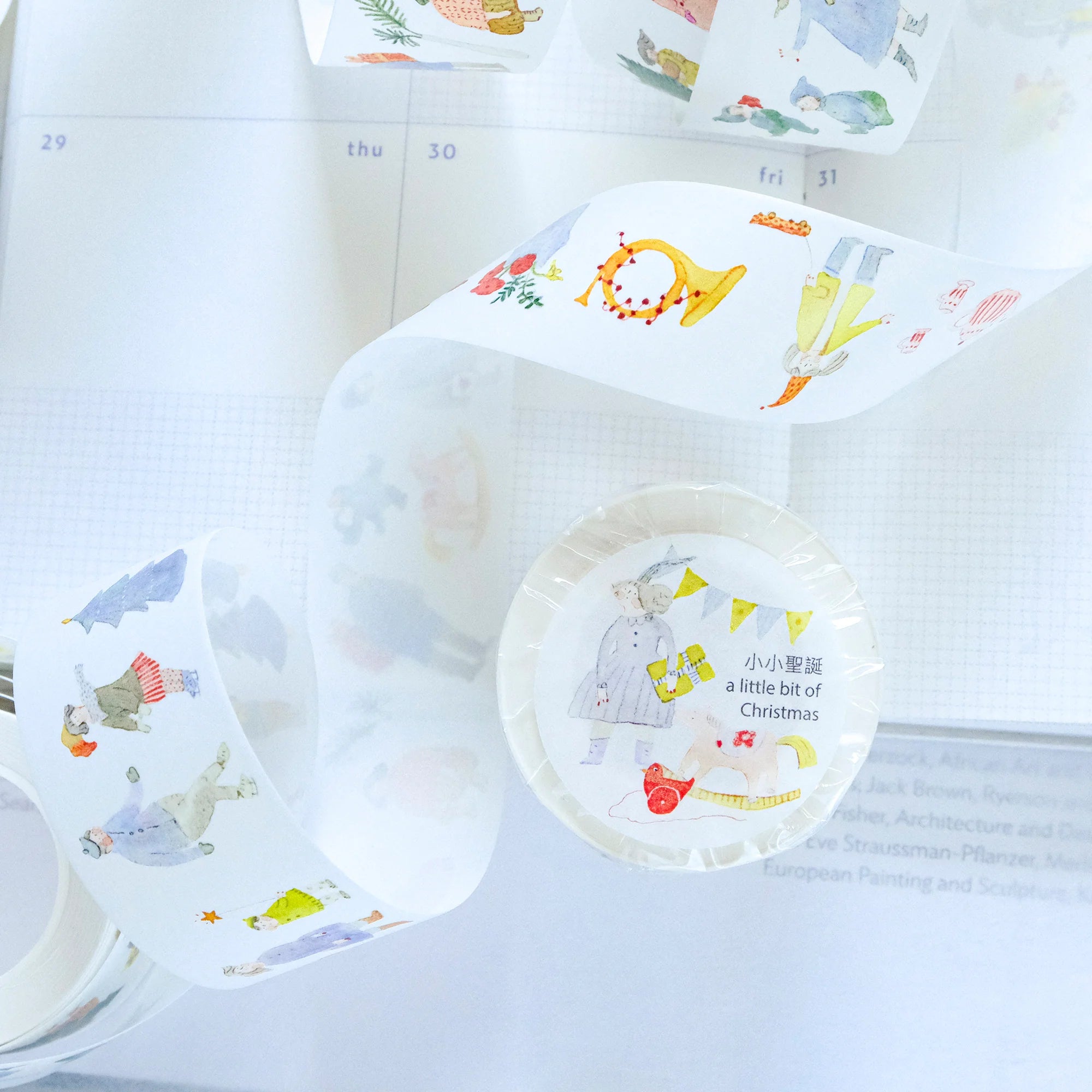 Premium Dodolulu Washi Tape - A Little Bit of Christmas Holiday Decorative Sticker for Scrapbooking, Gift Wrapping & DIY Crafts