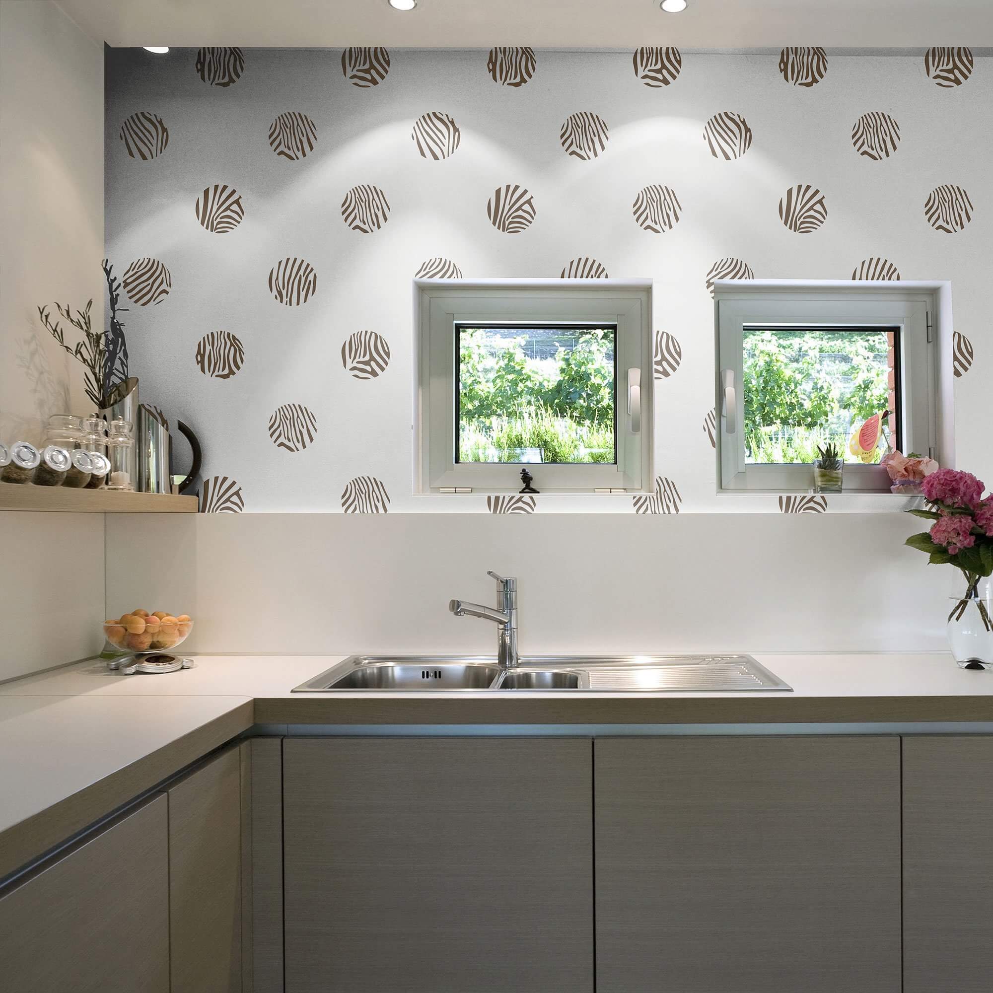 Charcoal Animal Print Peel and Stick Removable Wallpaper - Self-Adhesive Decorative Wall Covering for Bedroom, Living Room & Home Office Decor