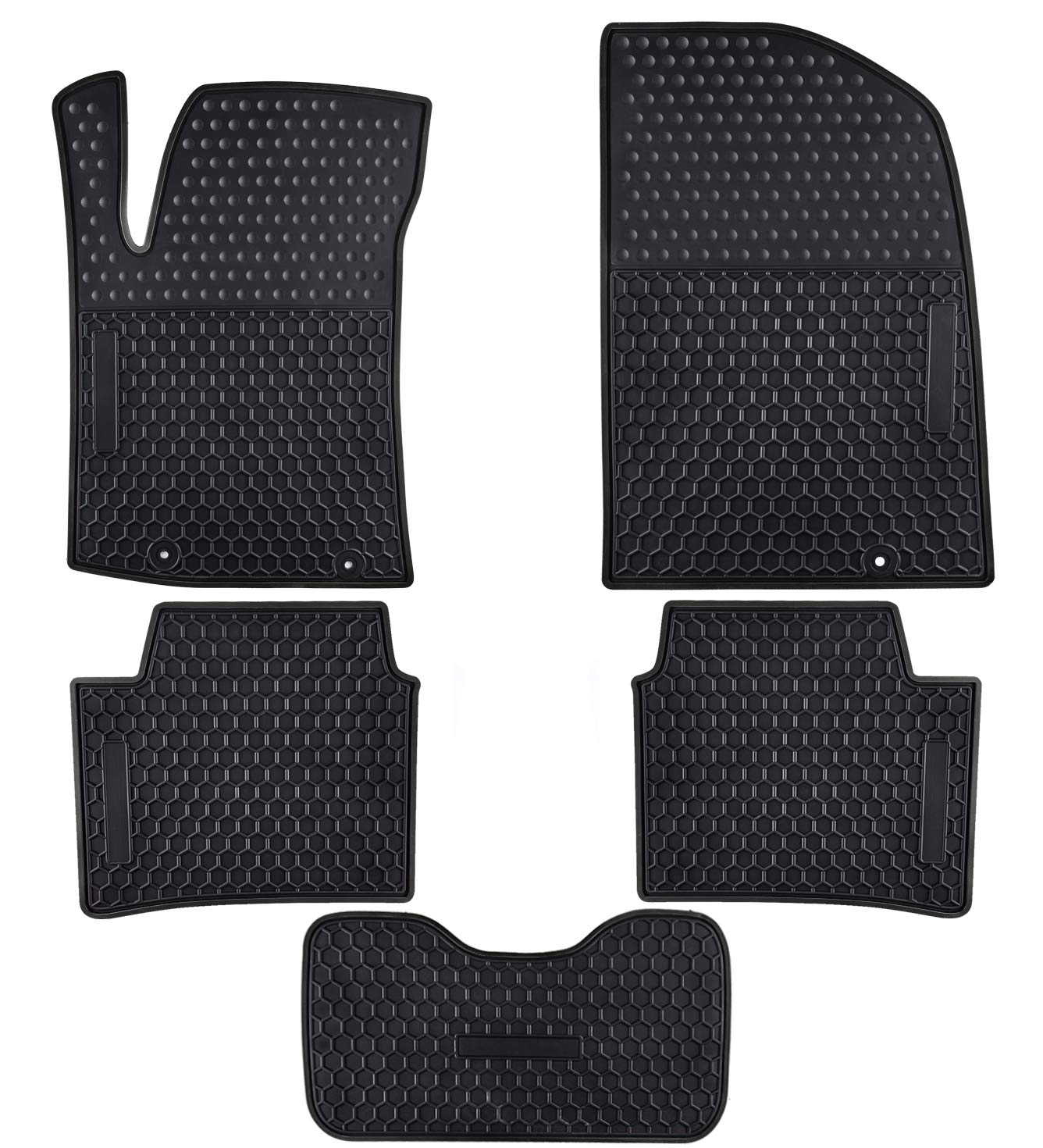 Premium Custom Fit All-Weather Floor Mats for Nissan Altima 2013-2018 - Heavy Duty Rubber Car Floor Liners with Odorless Protection | Perfect for Winter Snow, Mud, Rain & Everyday Use (Black)