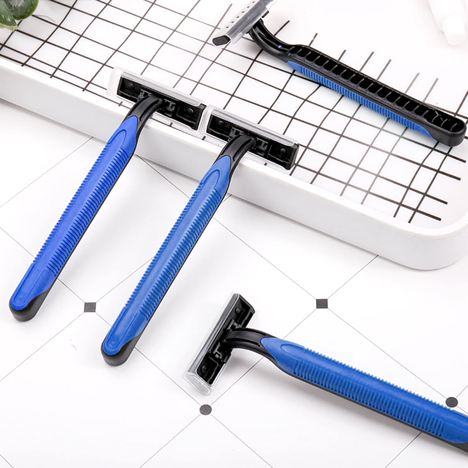 **Bulk Disposable Razors with Blade Caps - 60 Individually Packaged Razors for Hotels, Shelters, Nursing Homes & Charities | Perfect for Travel, Hygiene Kits & Emergency Supplies**