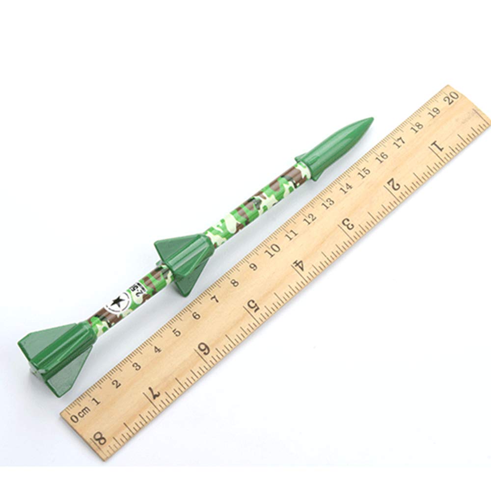Cute Camouflage Rocket-Shaped Kawaii Gel Ink Pens - 12 Pack Colorful Novelty Pens for School, Office & Art - Fun Stationery Supplies for Girls & Kids - Perfect for Note Taking, Journaling & Gift Giving