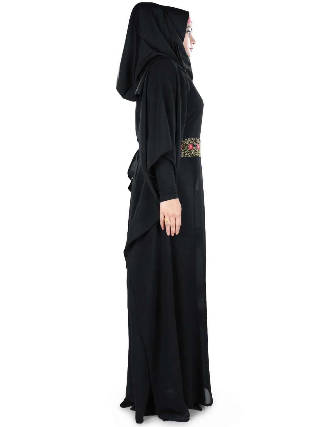 Elegant Aanisah Kaftan Dress for Women - Flowy Long Sleeve Maxi Dress with Embroidery - Perfect for Beach Cover Up, Boho Party or Casual Wear