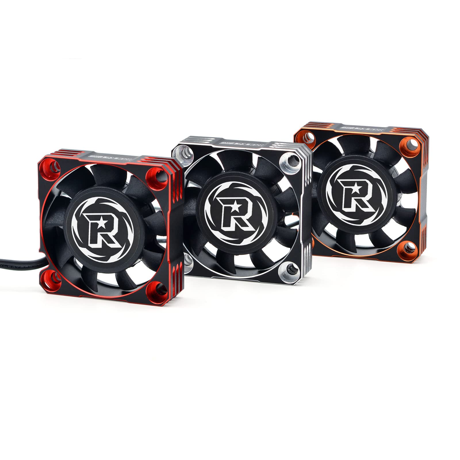 Surpass Rocket 40x40mm 16000RPM Waterproof RC Cooling Fan - High Speed ESC & Motor Fan for 1/10 1/8 Scale RC Cars & Trucks (Orange Black) - Perfect for Off-Road Racing & Extreme Performance Cooling