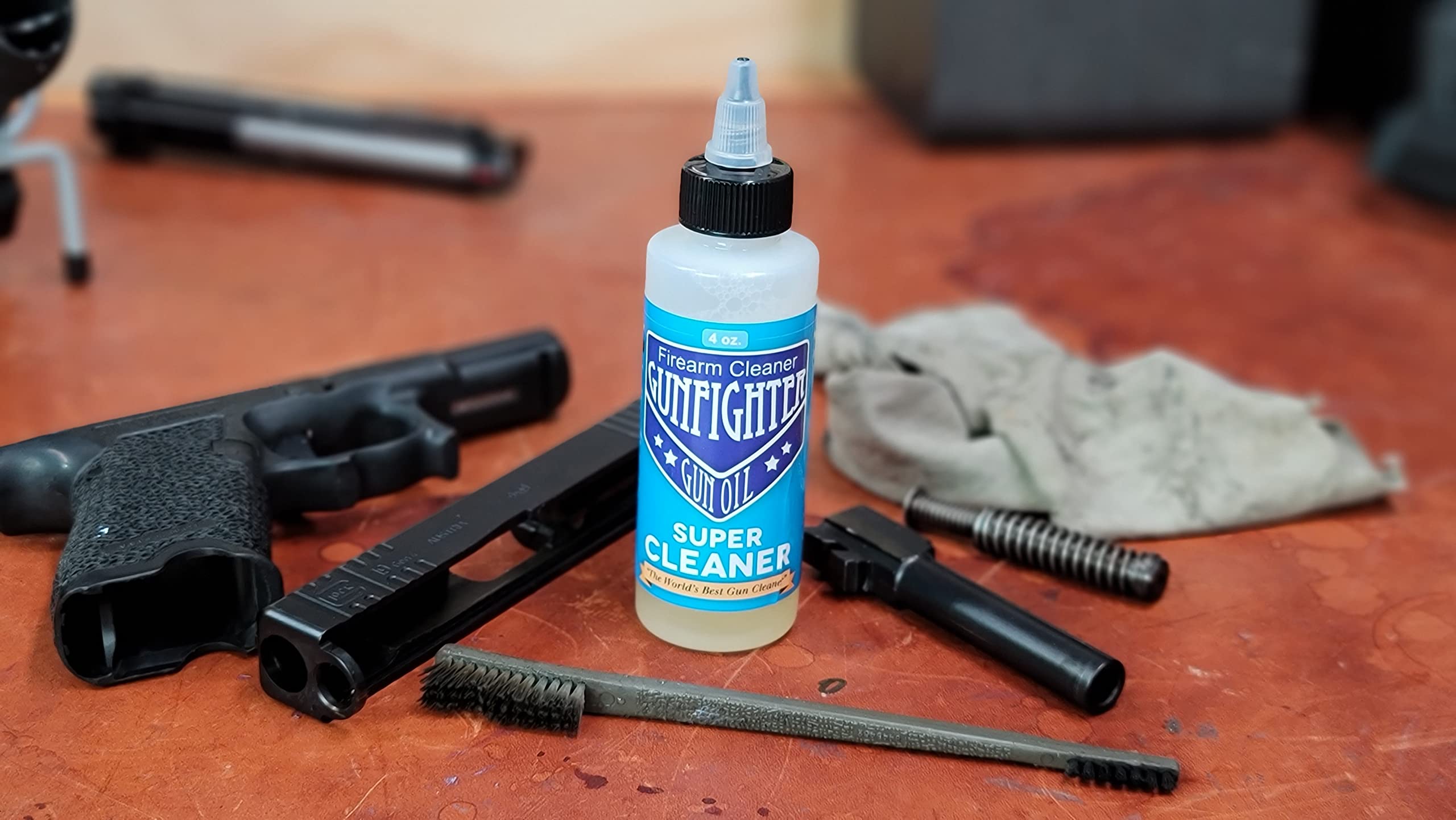 Gunfighter Super Cleaner (4oz Bottle) - Non-Toxic Gun Cleaner & Degreaser for Firearms, Pistols & Rifles | Safe for Home, Range & Hunting Use