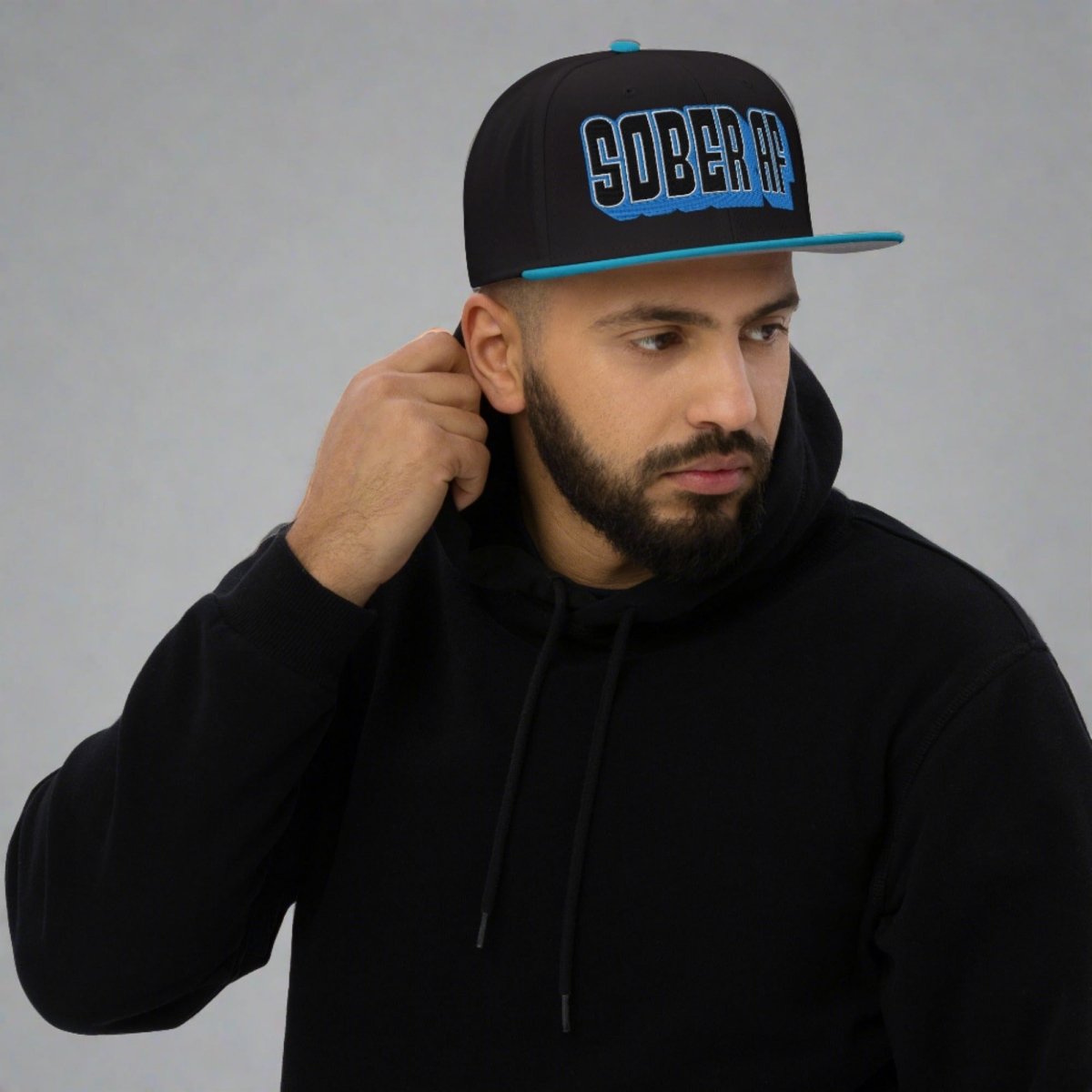 SOBER AF High Profile Snapback Hat - Adjustable Dad Hat for Men & Women - Trendy Streetwear Cap for Casual, Hip Hop, and Urban Fashion