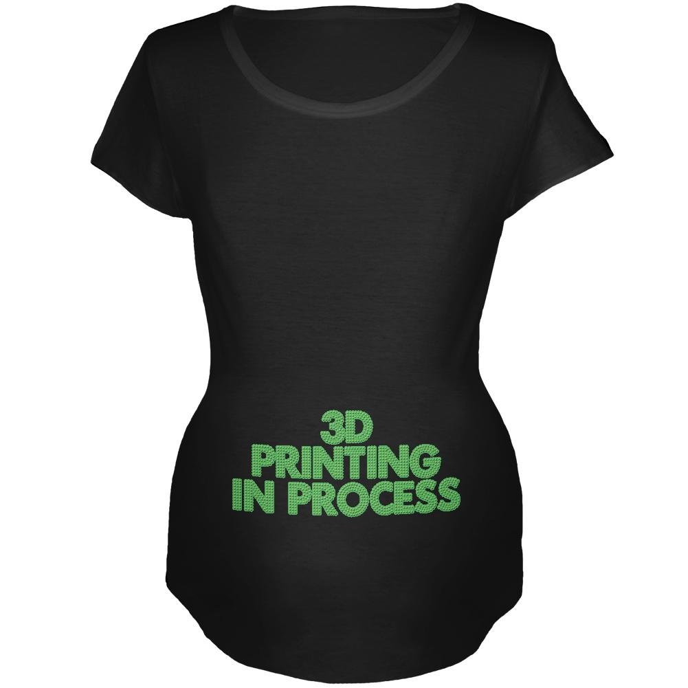 Old Glory 3D Printed Maternity T-Shirt - Soft Comfortable Pregnancy Tee for Women - Black Size Medium - Perfect for Casual Wear & Maternity Photos