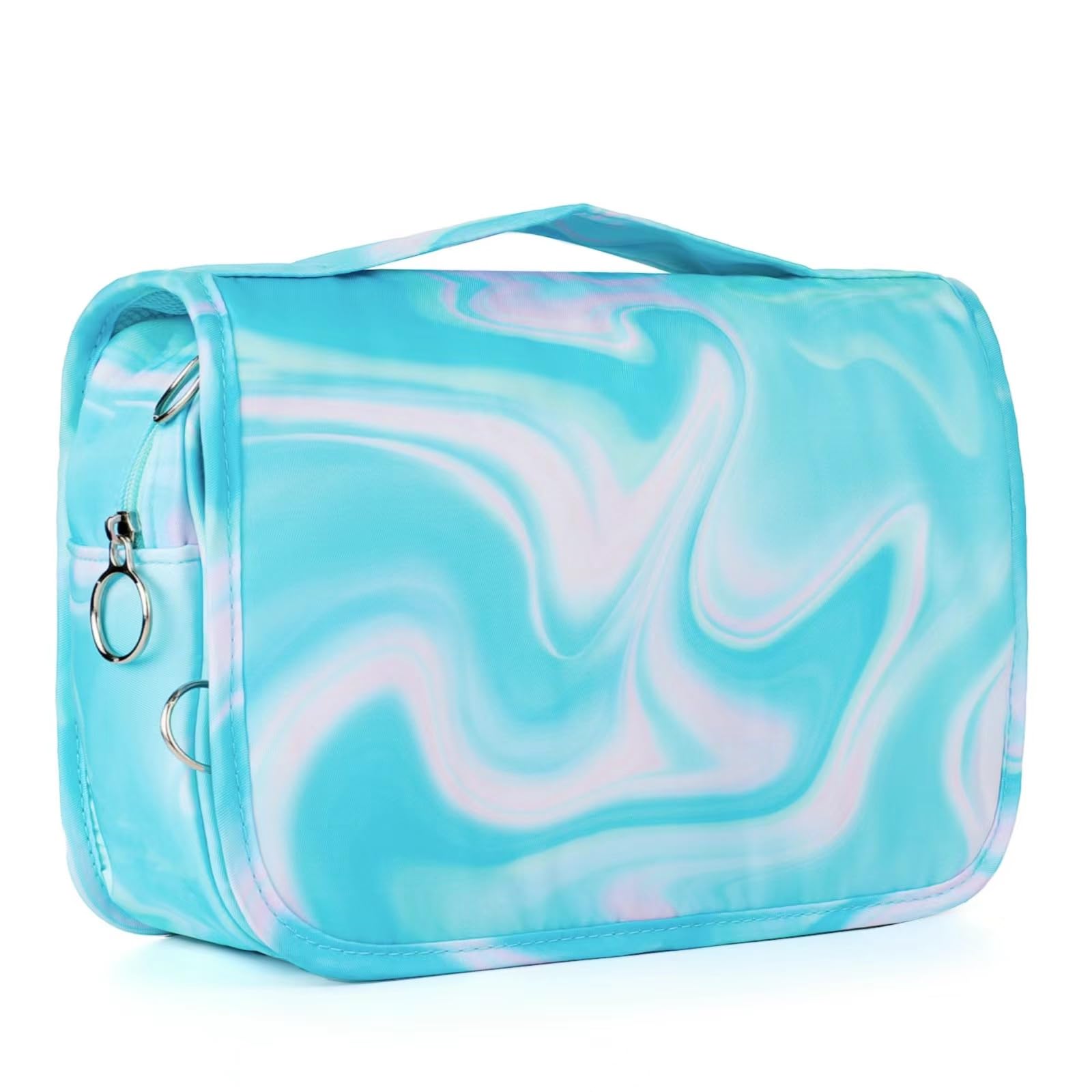 Teal Waterproof Travel Toiletry Bag for Girls - Makeup & Cosmetic Organizer for Teens - Perfect for Travel & Gym