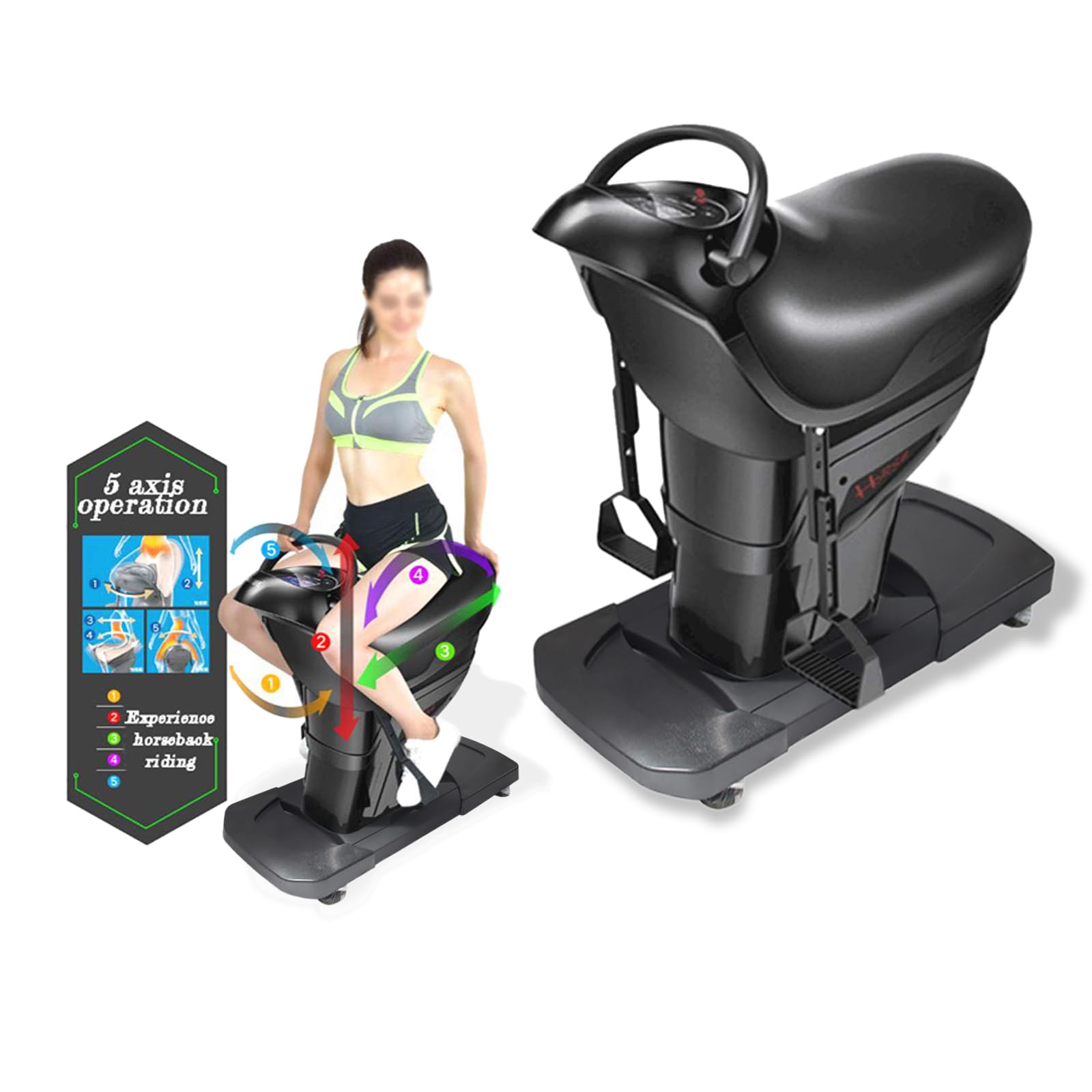 INTSUPERMAI 110V Electric Horse Riding Abdominal Exercise Machine with Safety Switch - Full Body Workout for Core Strength & Cardio - Perfect for Home Gym, Fitness Training & Weight Loss