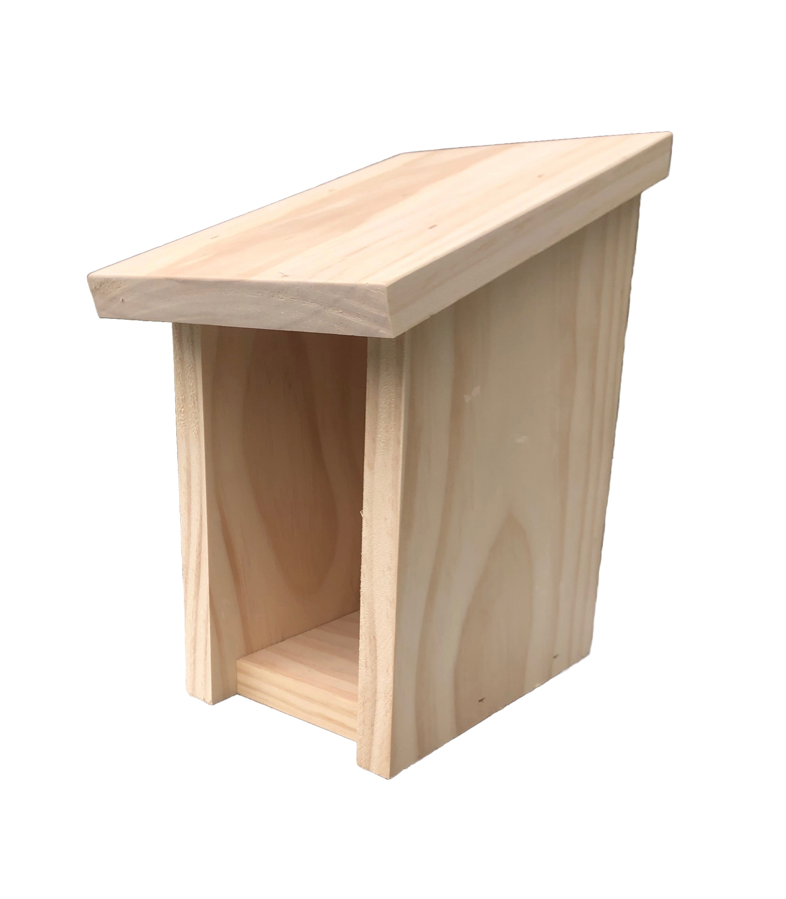 Natural Wooden Sloped Roof Mason Bee House for Garden - Attract Pollinators & Enhance Your Outdoor Space