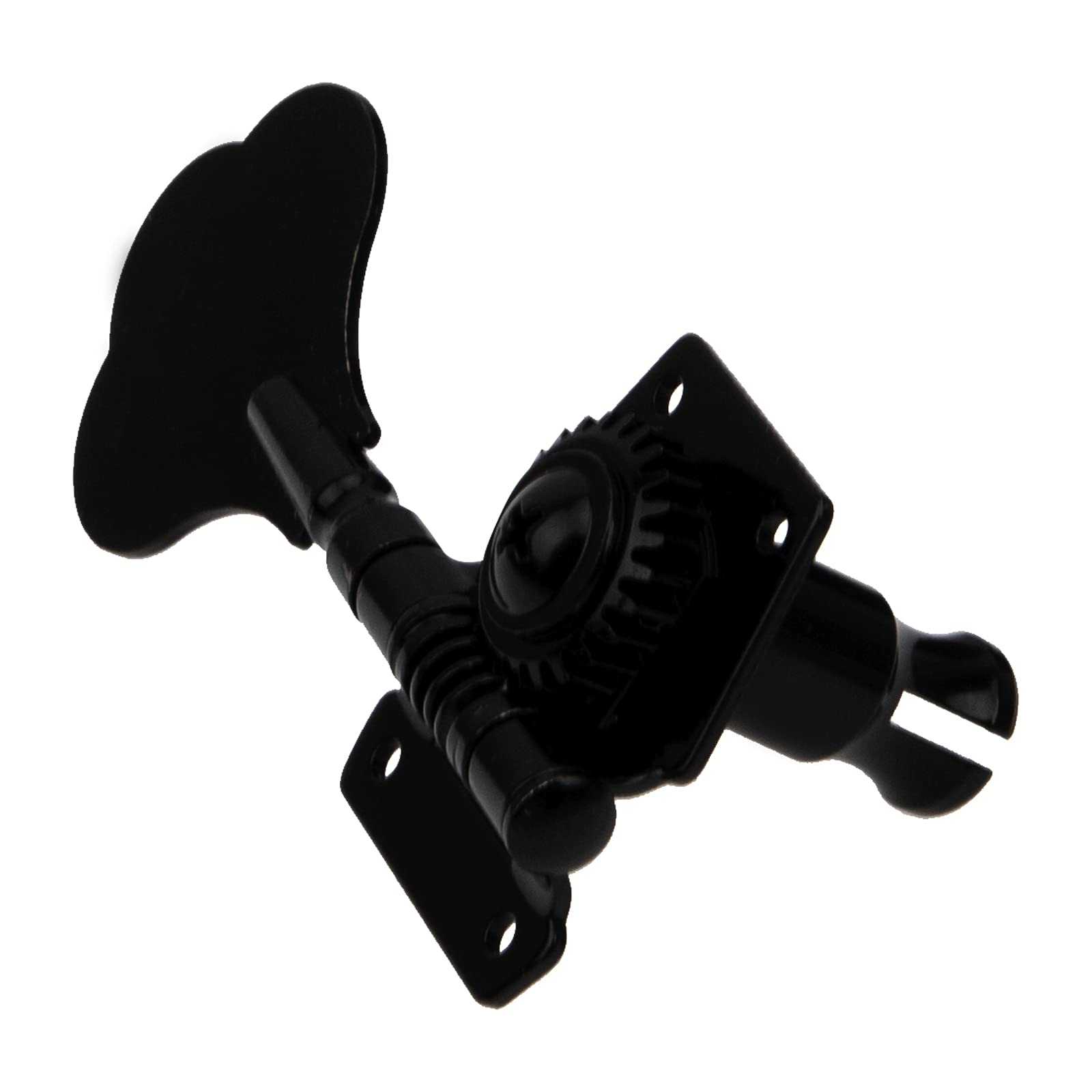 4Pcs Yootones Open Gear Machine Heads Tuners - 2 Left & 2 Right Tuning Pegs for 4-String Fender Precision/Jazz Bass Guitar (Black) - Perfect for Guitar Maintenance, String Replacement & Professional Tuning