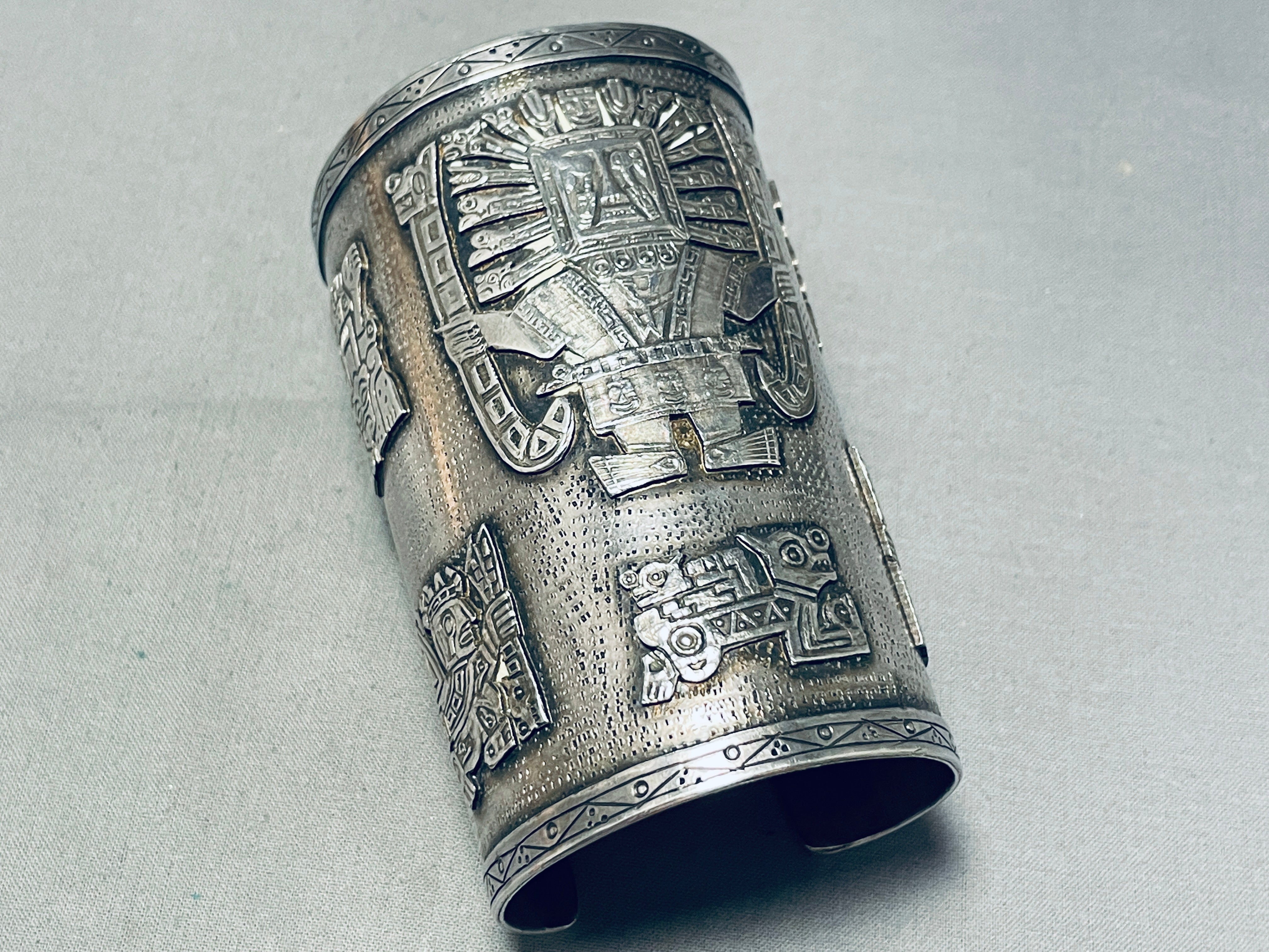 Vintage Sterling Silver Bracelet - 152 Grams Wide & Tall Design - Elegant Antique Jewelry for Women - Perfect for Parties, Weddings & Special Occasions