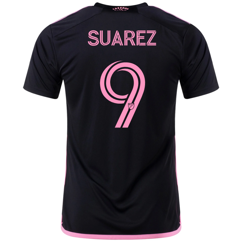 Adidas Luis Suarez Inter Miami CF Away Soccer Jersey 2023-2024 Season - Black & Pink Authentic Football Shirt - Perfect for Matchdays, Fan Gear & Soccer Enthusiasts