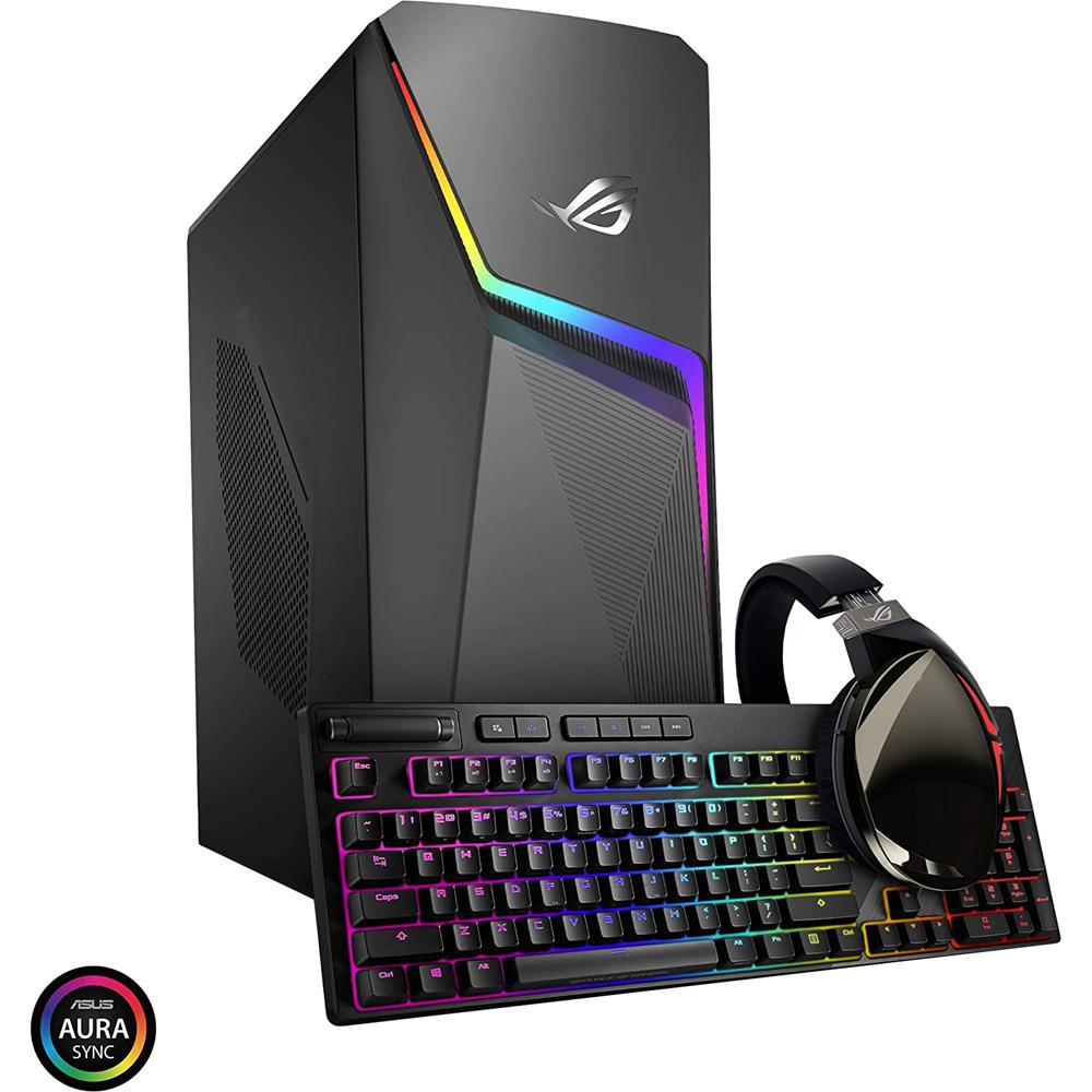 ASUS ROG GL10DH Gaming Desktop PC - AMD Ryzen 5 3400G Processor, 8GB RAM, 512GB SSD, Windows 10 | Powerful Gaming Computer for Esports, Streaming & Content Creation | Perfect for Home Office & Gaming Setup