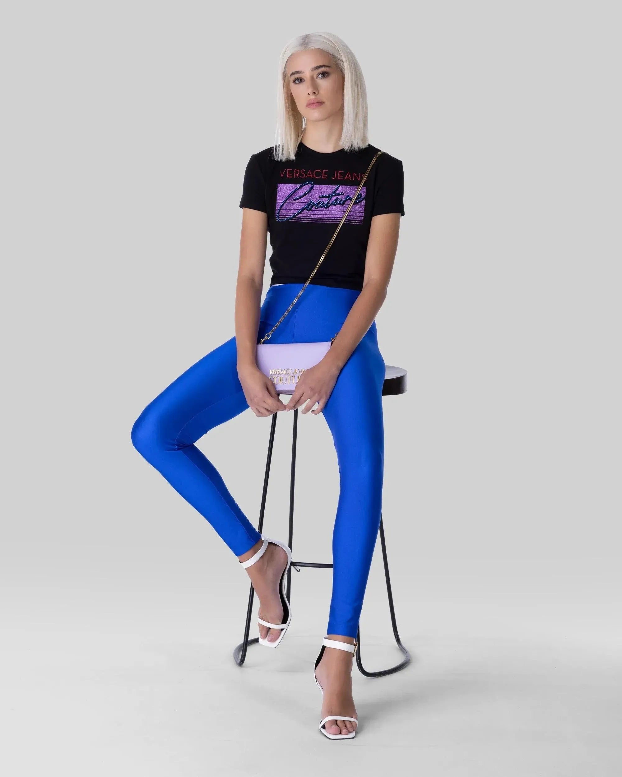 Custom Logo Waistband Leggings for Women - High Waist Yoga Pants with Branding Printing - Perfect for Gym, Running & Lounge Wear
