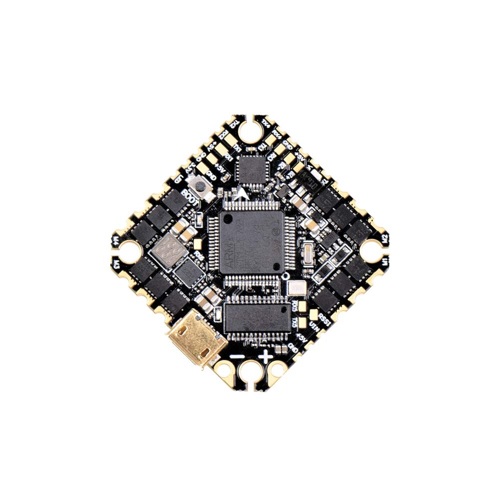 HIFIONRC AIO F7 Flight Controller with Built-in OSD & 25A Blheli_S 4-in-1 ESC - 2-6S Brushless Motor Control - 25.5x25.5mm for Toothpick FPV Racing Drones - Perfect for DIY Drone Builds and High-Speed FPV Racing