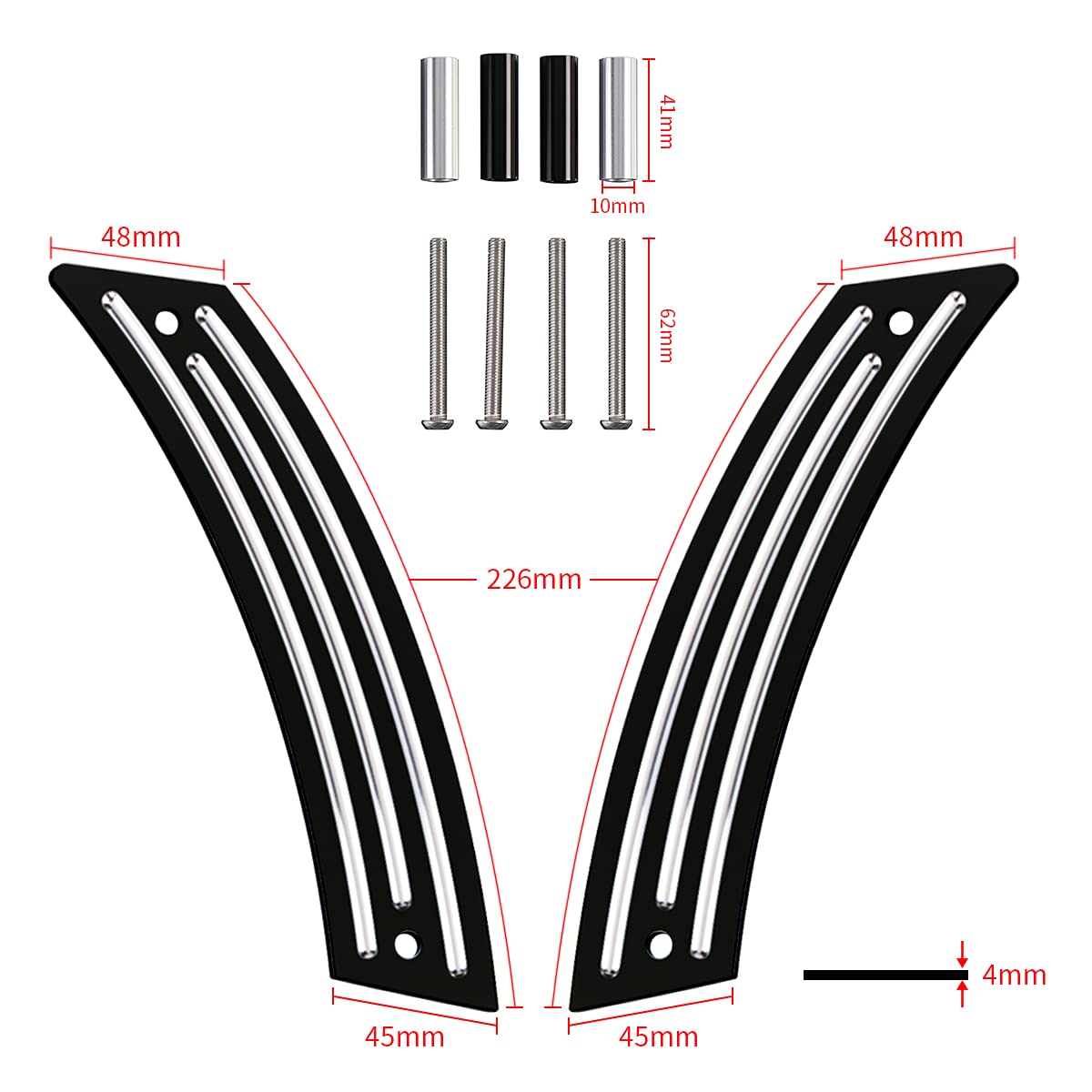 Volkswagen Beetle Car Interior Door Handle - Driver & Passenger Side Replacement - Durable Aluminum Door Pull Handle Panel Repair - Black - Perfect for Car Interior Upgrades & DIY Fixes