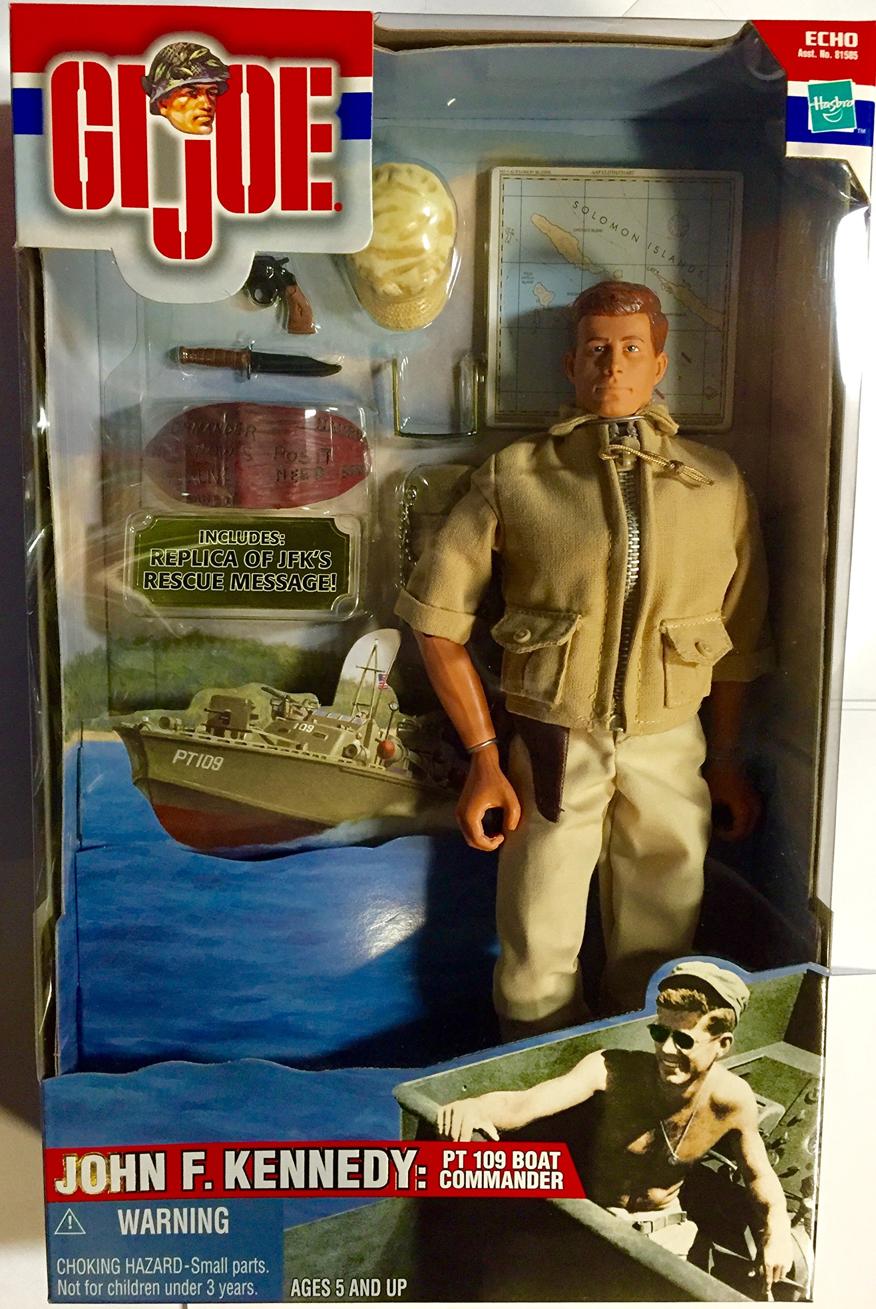 GI Joe John F. Kennedy 12-Inch Action Figure - PT 109 Boat Commander Collectible Toy | Perfect for History Buffs, Military Collectors & Display Cases