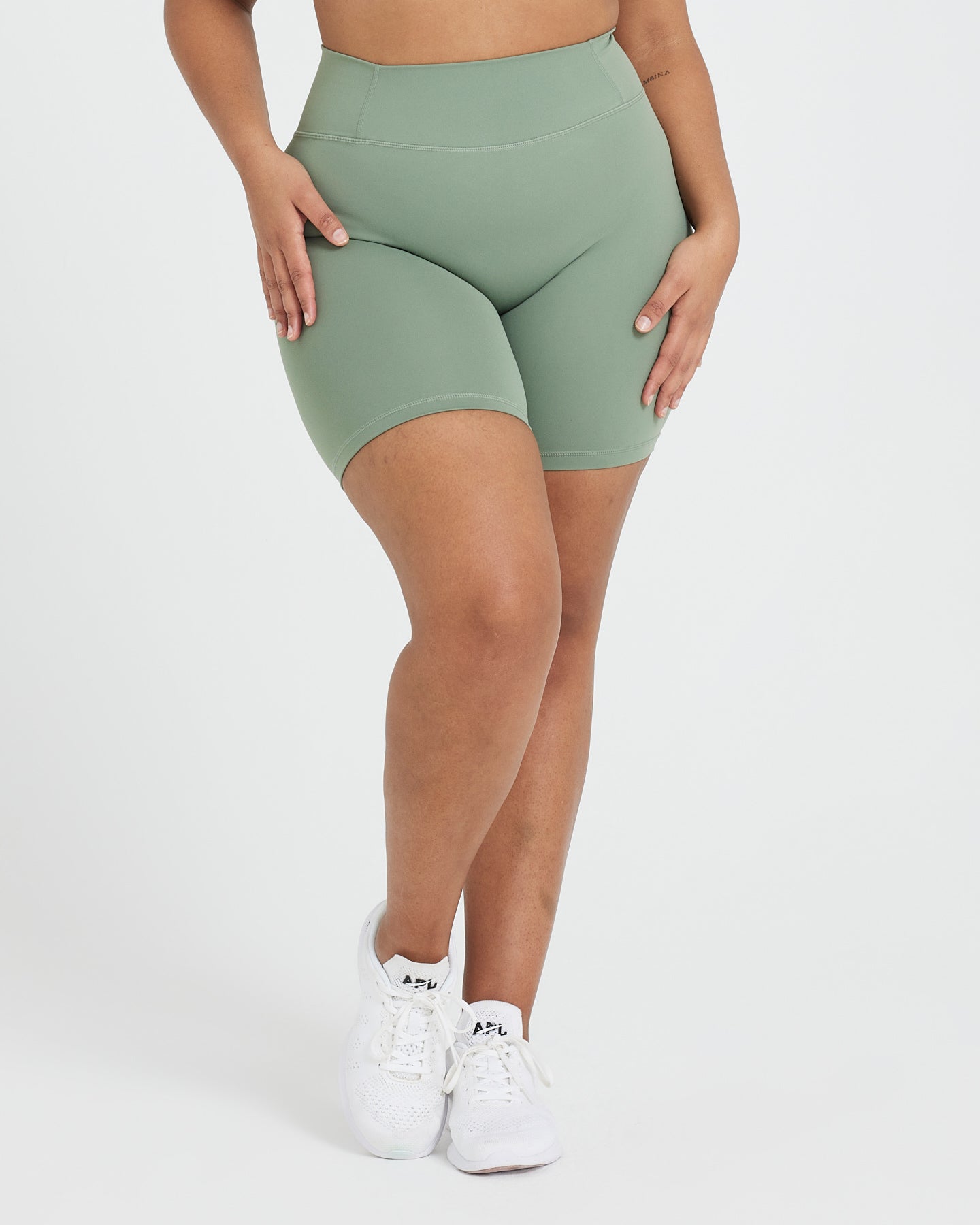 Timeless Women's Casual Shorts - Soft & Comfortable Sage Green High Waisted Summer Shorts for Outdoor Activities, Travel, and Lounge Wear