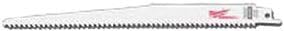 Milwaukee 48-01-7016 9-Inch 6 TPI Fleam Ground Sawzall Blades (100-Pack) - Heavy-Duty Demolition & Wood Cutting Blades for Construction and Remodeling Projects
