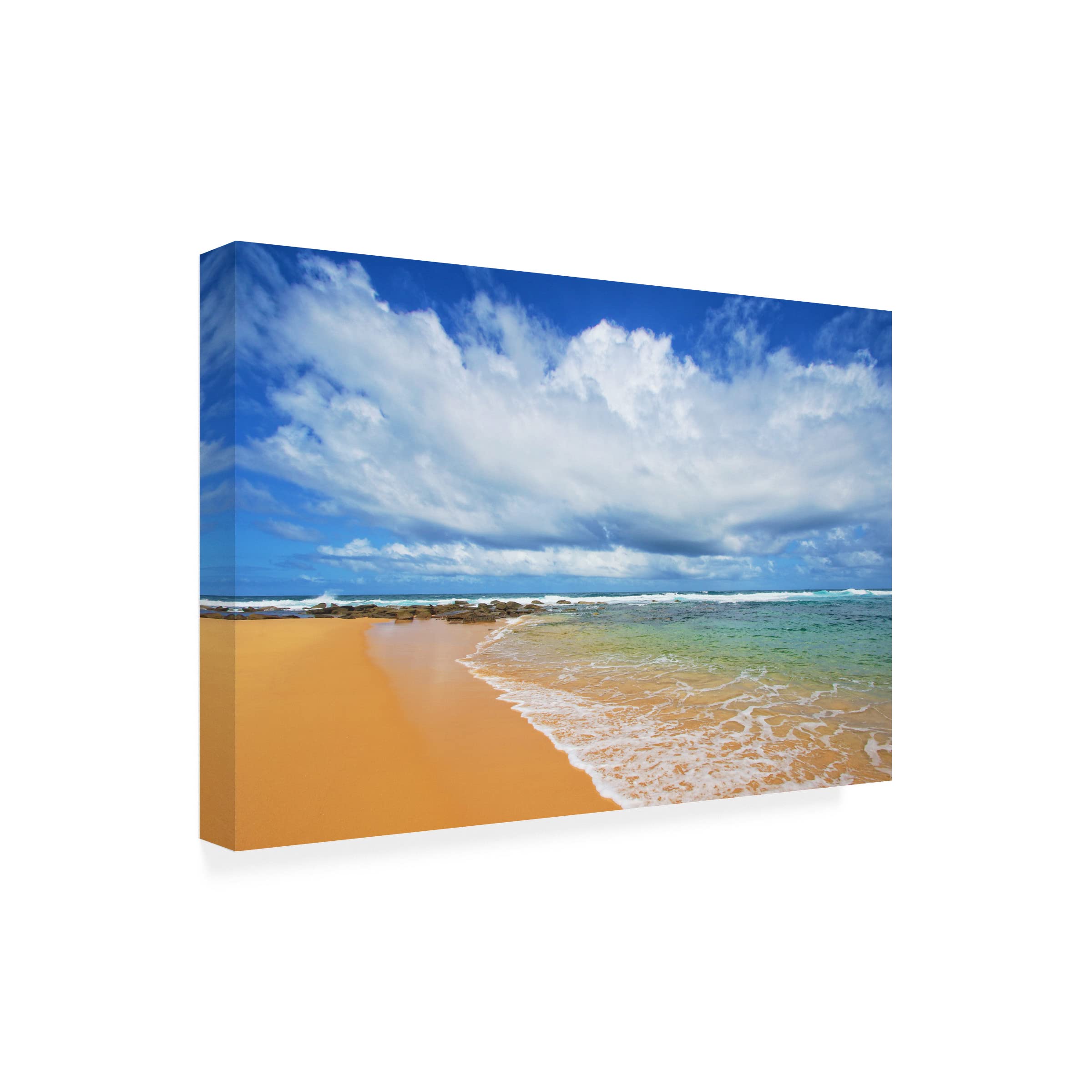Trademark Fine Art 'All You Need is The Beach 2' Canvas Wall Art Print by Beata Czyzowska Young - Coastal Decor for Living Room, Bedroom & Office