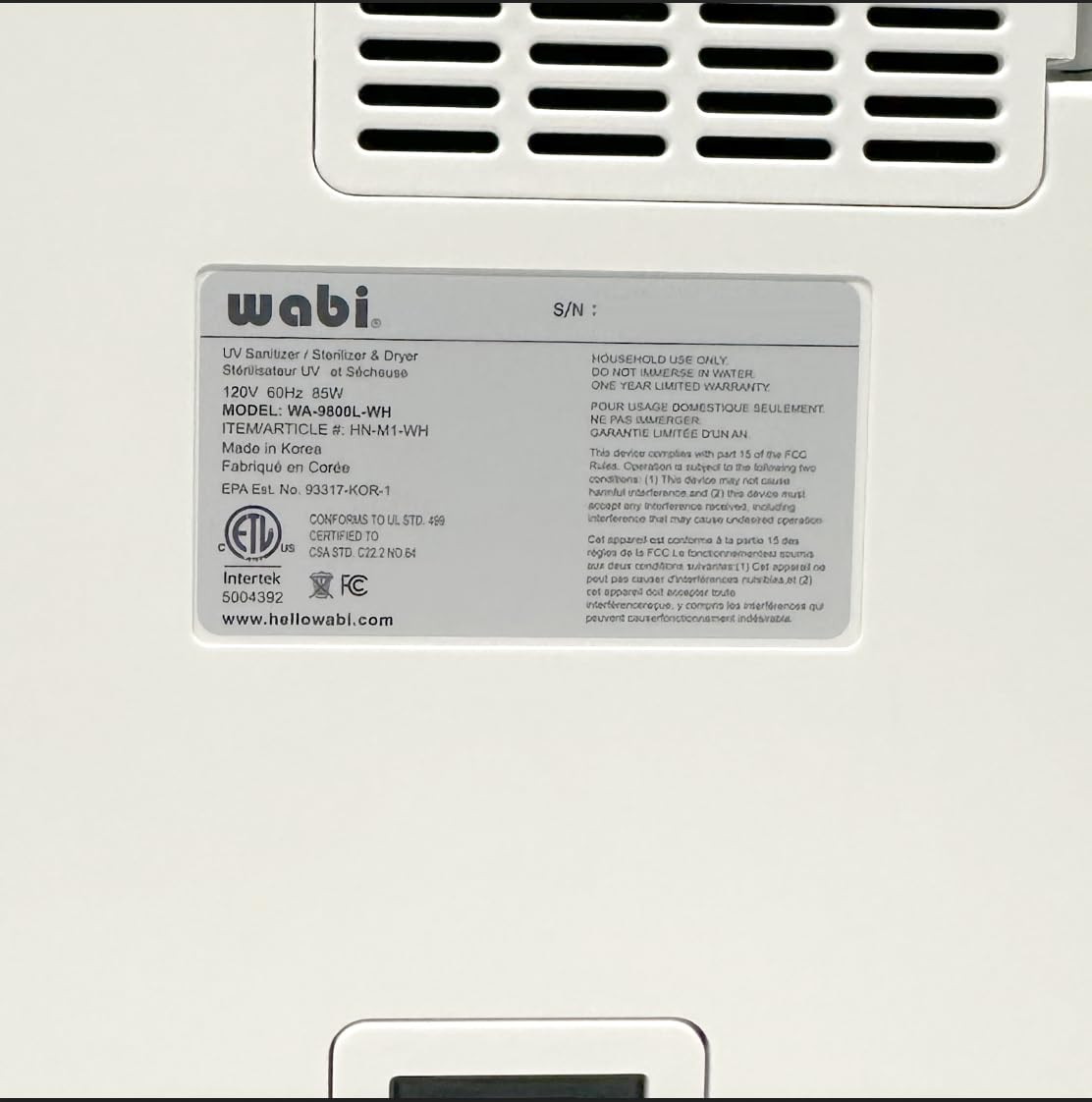 WABI UV LED 3-in-1 Sanitizer & Dryer MINI Box - Disinfect, Dry & Store Baby Bottles, Pacifiers, Electronics & More | Mercury-Free Touch Control | Smart Storage Mode (Fits 4-6 Bottles) | Perfect for Nursery, Kitchen & Travel