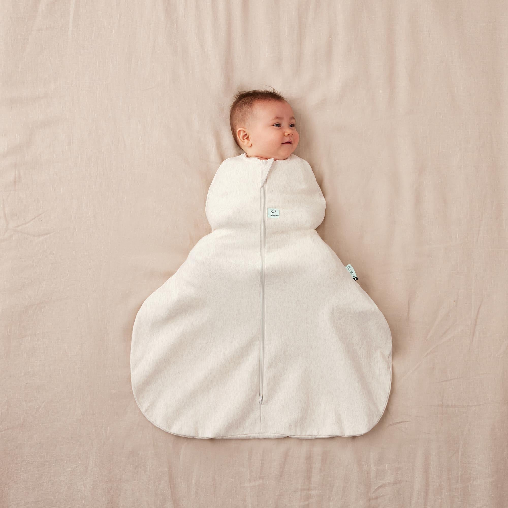 ErgoPouch Hip Harness Cocoon Swaddle Bag 1.0 TOG - Breathable Baby Wrap for Newborns & Infants (Oatmeal Marle) - Perfect for Safe Sleep, Swaddling & Hip Development