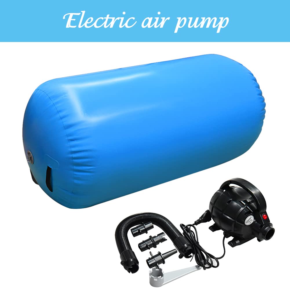 Inflatable Air Tumbling Mat with Electric Pump - Gymnastics Barrel Roller for Home Gym, Cheerleading & Yoga Practice | Perfect for Kids Training, Fitness Exercises & Indoor Sports Activities