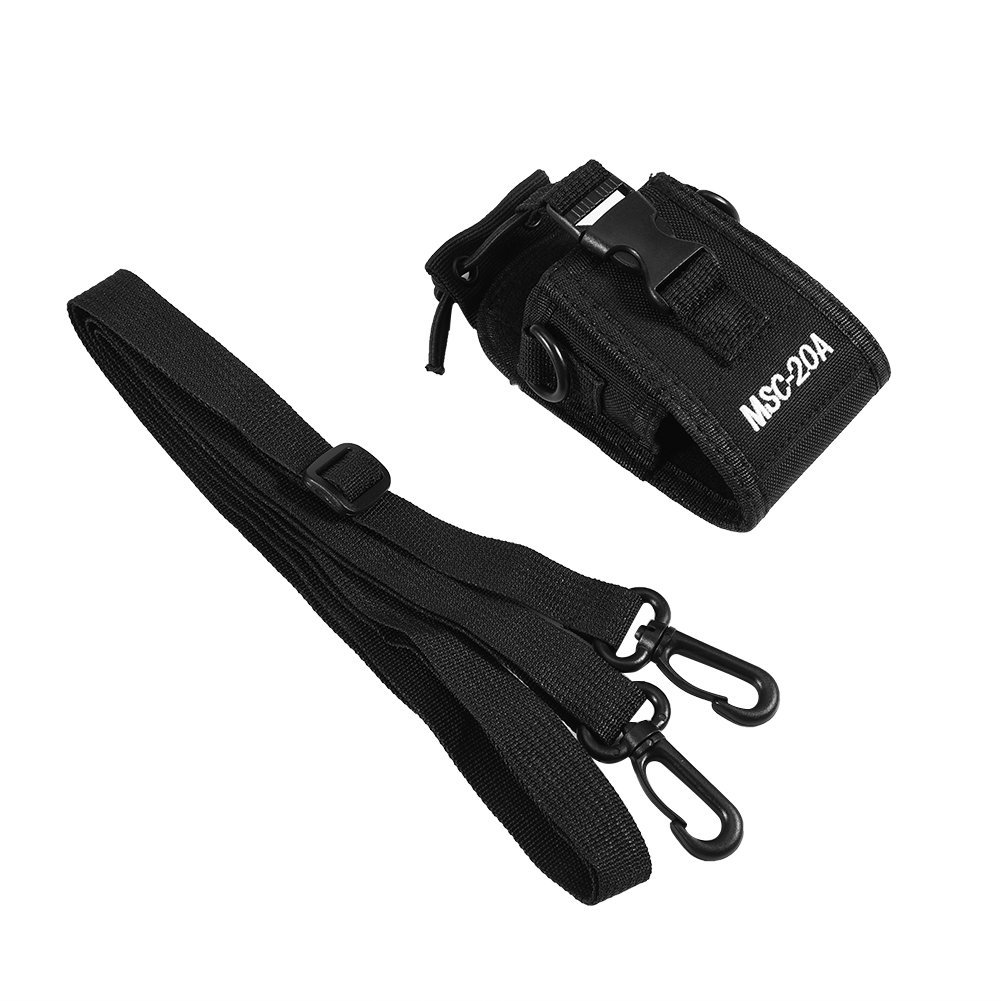 3 Pack Universal Walkie Talkie Nylon Belt Case with Adjustable Shoulder Strap - Compatible with Kenwood, Motorola & HYT Two-Way Radios (MSC-20A) - Ideal for Security, Construction & Outdoor Activities