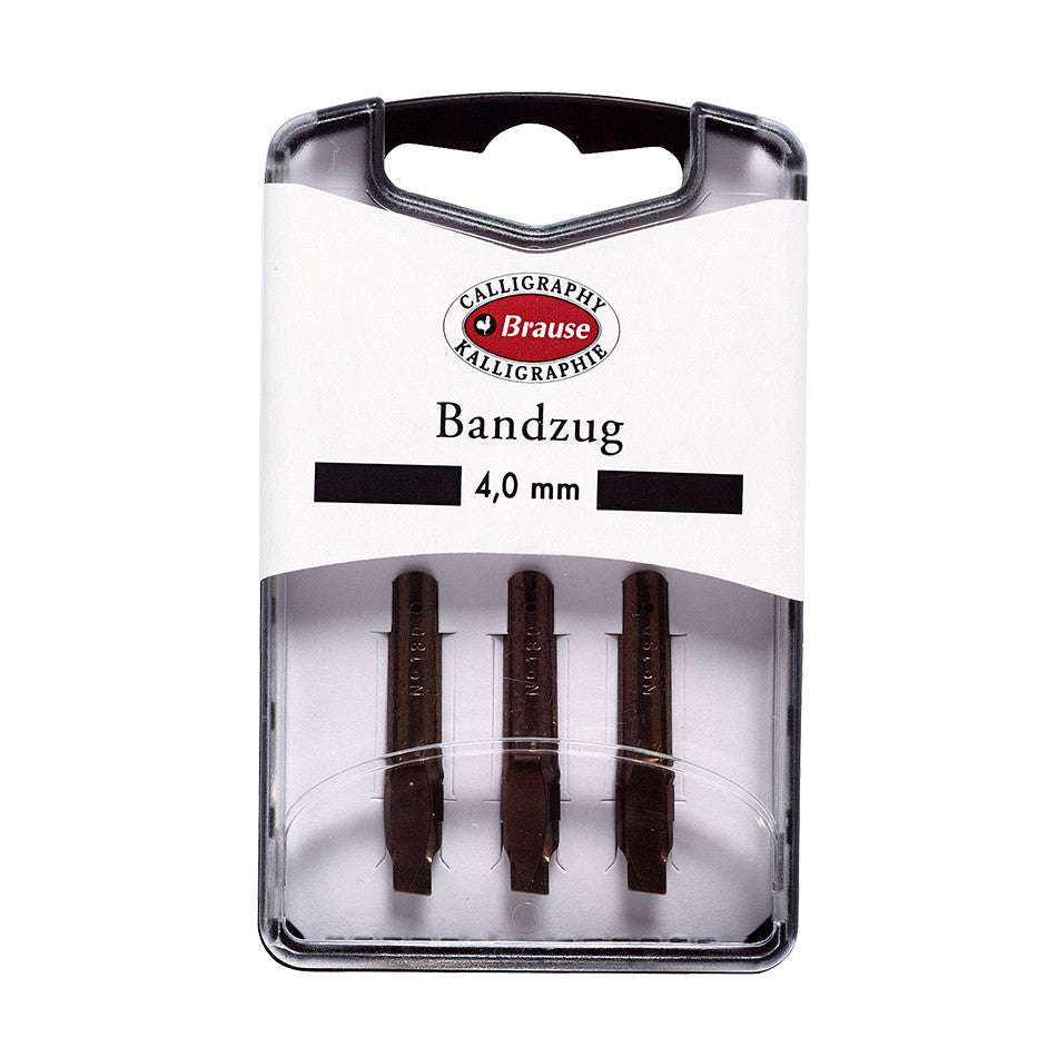 Brause Nibs Set of 3 Bandzug (Angled Square Cut) - Premium Calligraphy Pen Nibs for Artists & Lettering - Perfect for Wedding Invitations, Hand Lettering & Art Projects