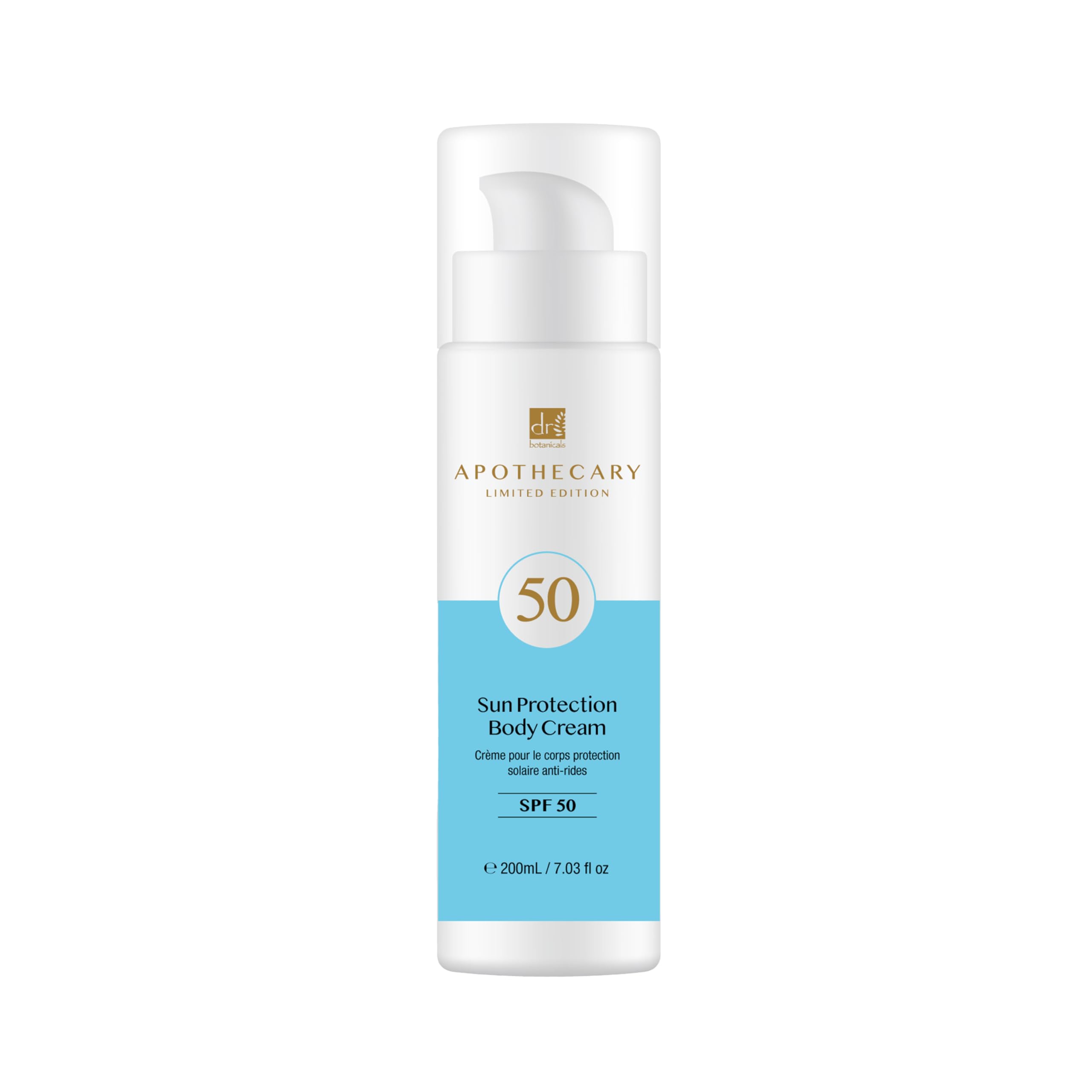 Dr. Botanicals SPF 50 Moisturizing Body Cream - 200ml | Broad Spectrum Sun Protection for Daily Use at Beach, Pool & Outdoor Activities