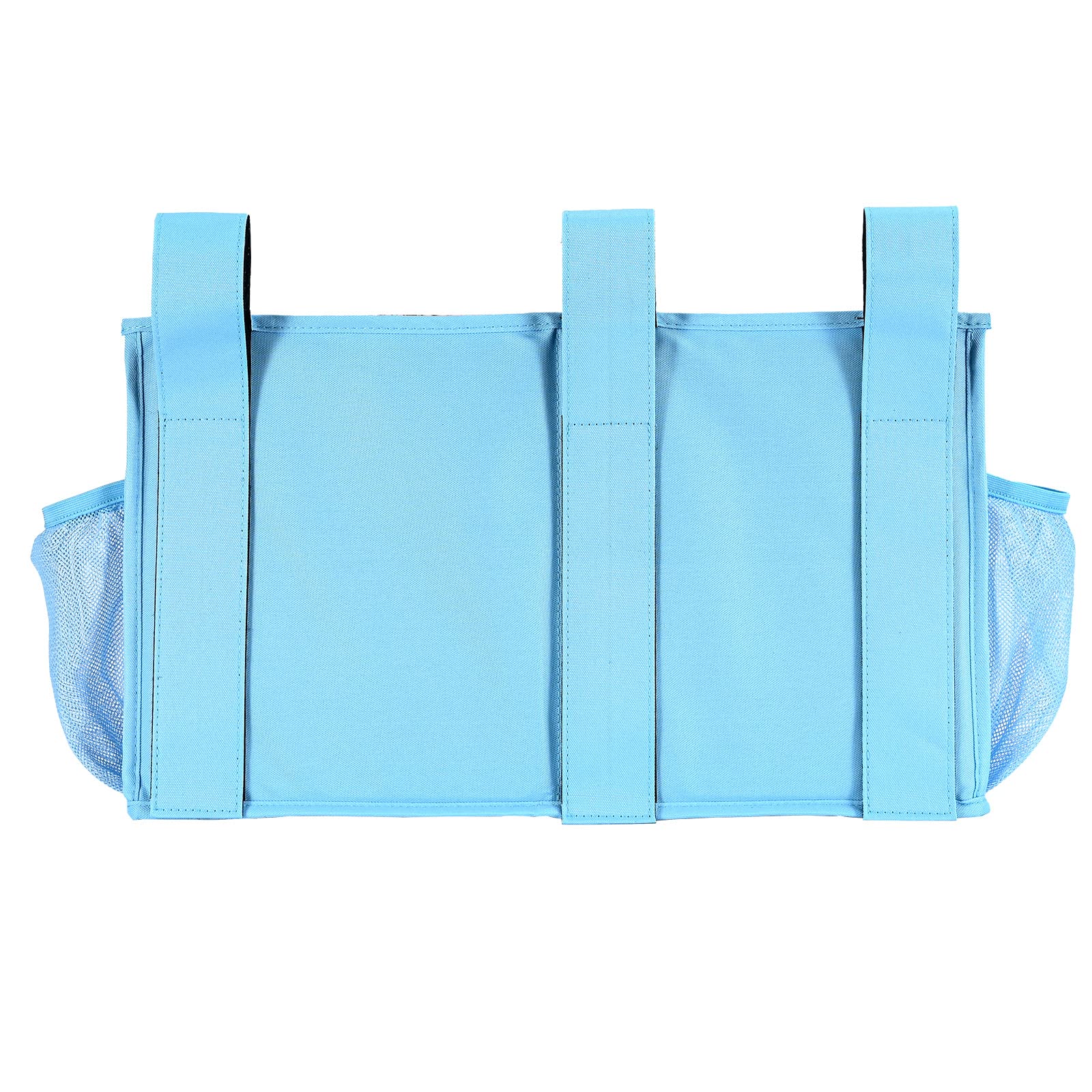 10-Pocket Hanging Bed Organizer - Bedside Caddy for Hospital Beds, College Dorms & Baby Cribs (Blue) | Space-Saving Storage for Phones, Books & Essentials