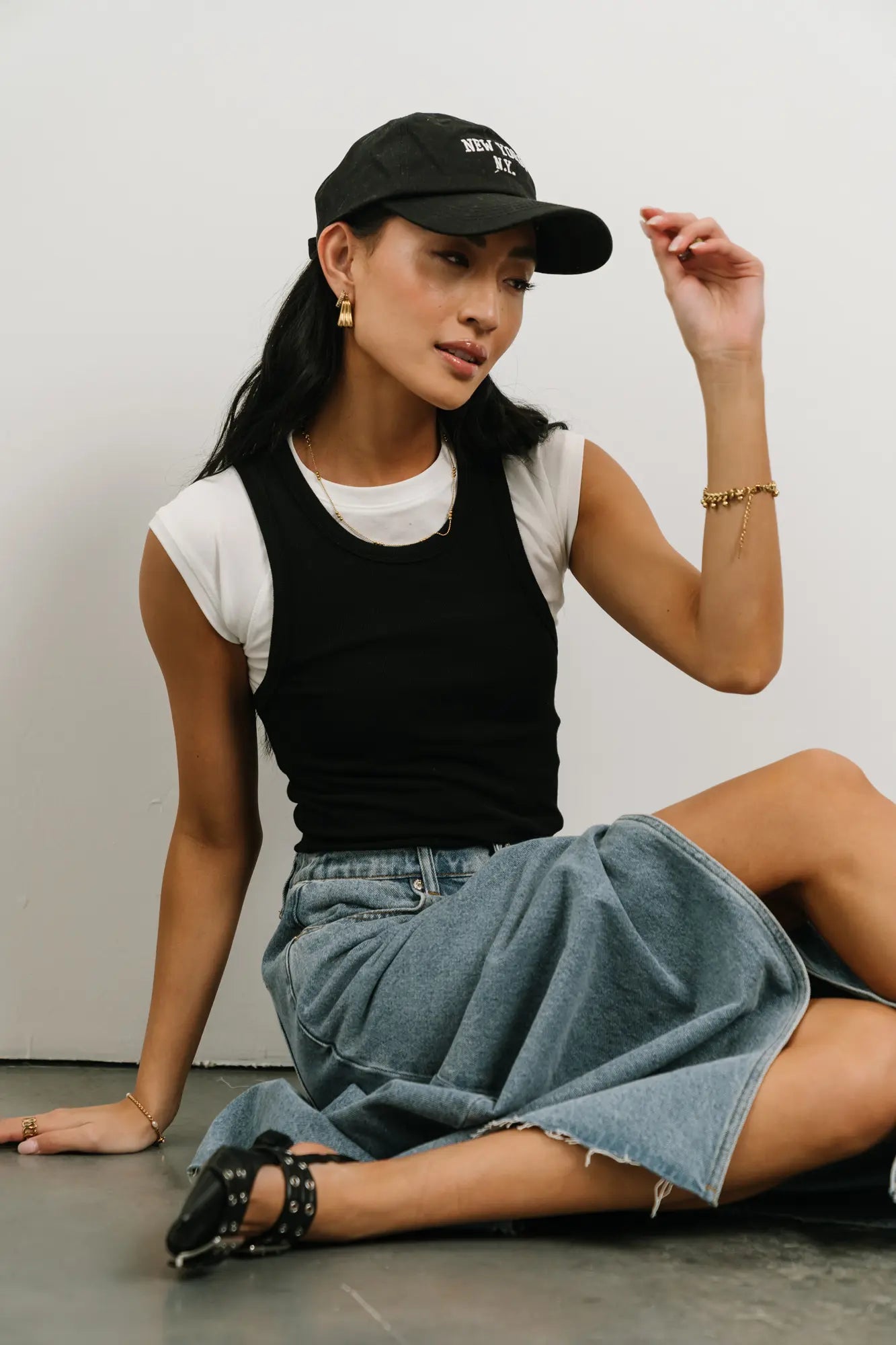 Kendall Black Tank Top for Women | Soft Stretchy Slim Fit Camisole | Perfect for Yoga, Gym & Summer Outfits | FINAL SALE