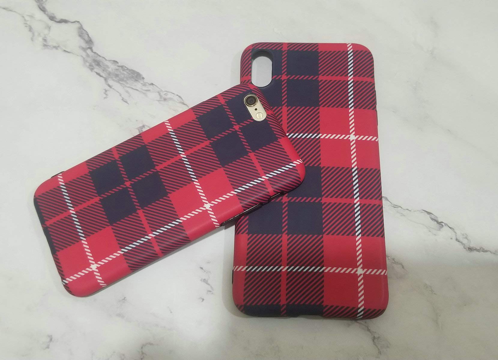 Christmas Tartan iPhone 11 Pro Max Case - Red Plaid Soft TPU Slim Fit Silicone Cover for Women (6.5 inch) | Perfect Winter Protection & Holiday Gift for iPhone 11 Pro Max Users
