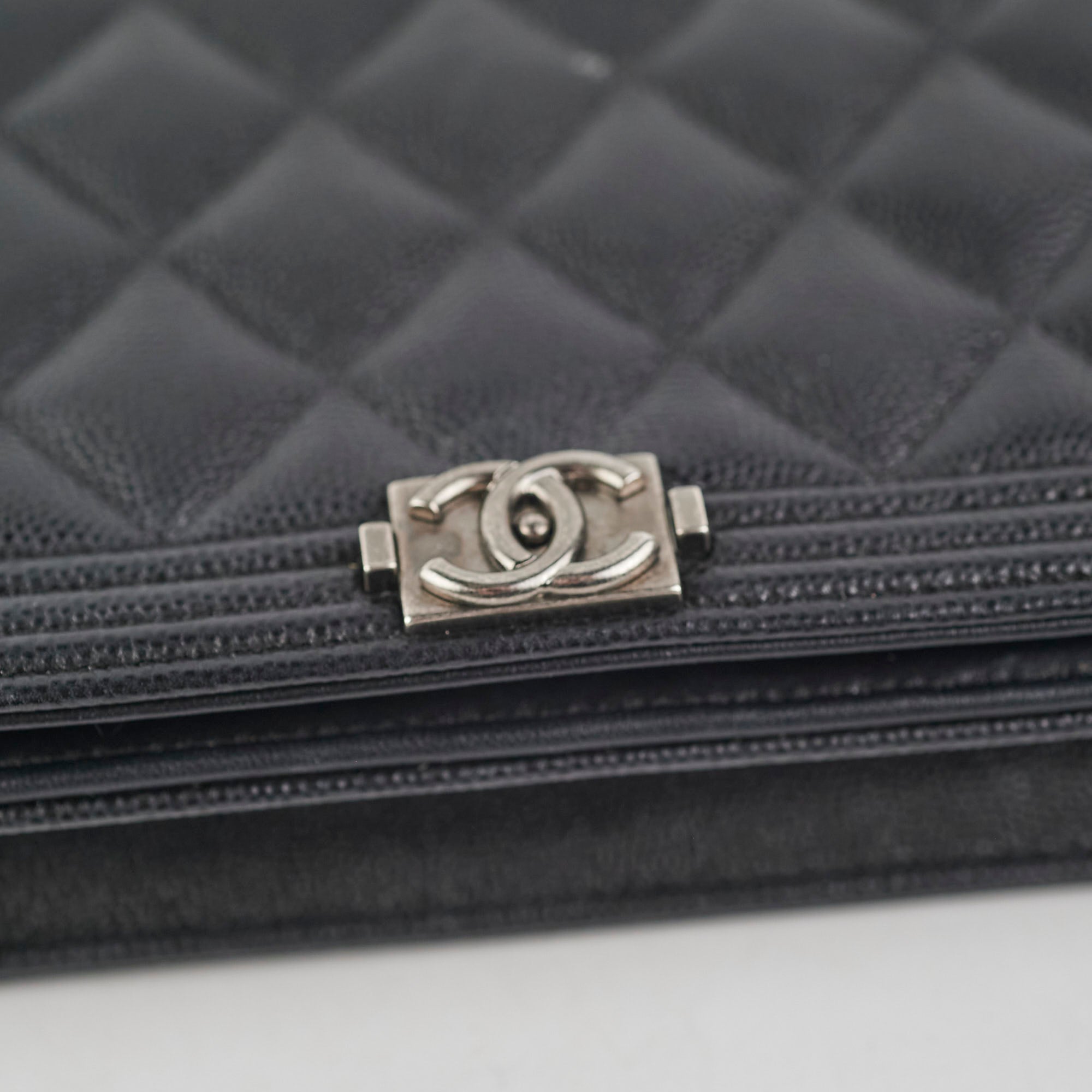 Chanel Caviar Leather Boy Wallet on Chain WOC Black Crossbody Bag - Luxury Designer Handbag for Women, Perfect for Parties, Dating & Evening Events