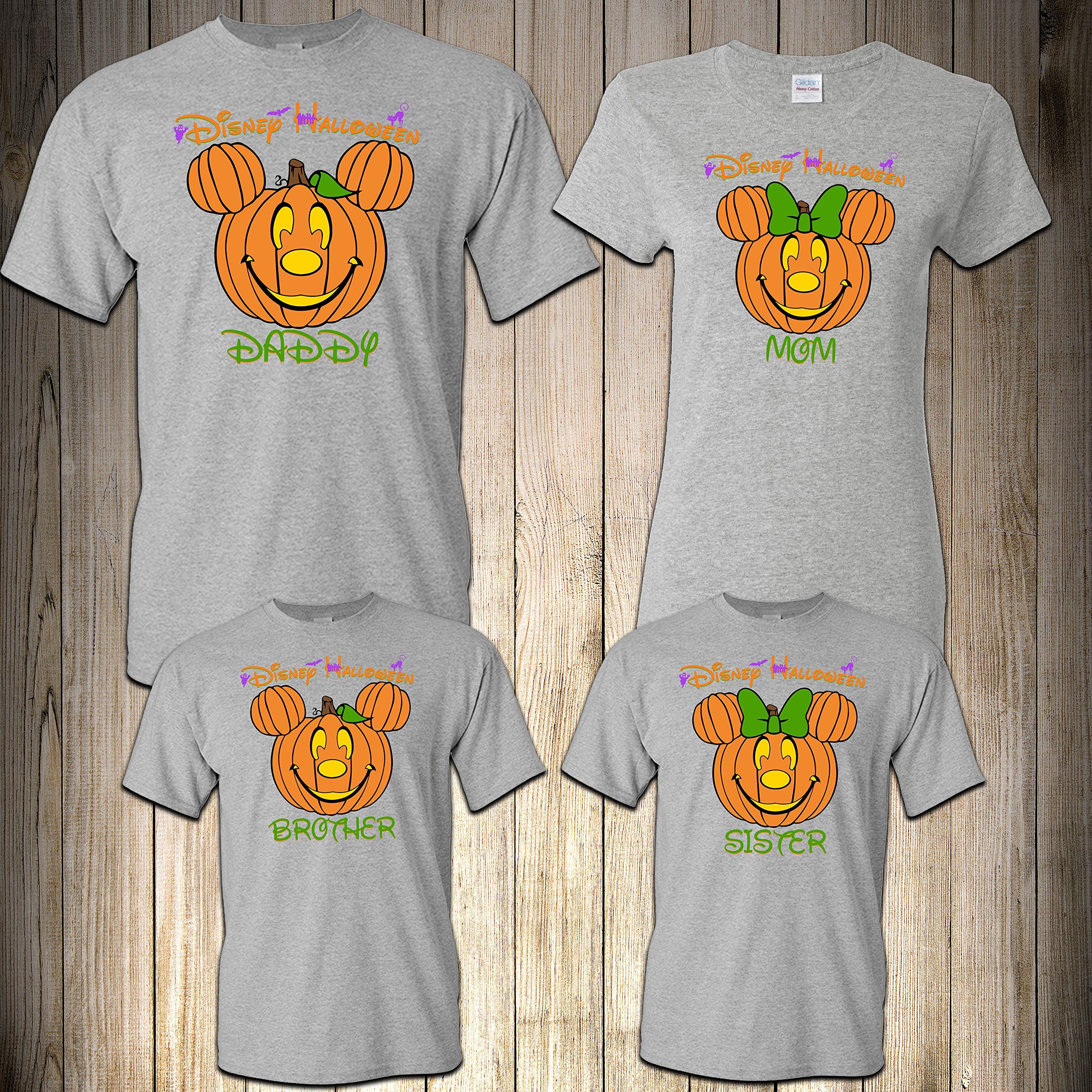 Disney Family Matching Halloween Shirts - Custom Halloween Party T-Shirts for Couples, Kids & Family - Fun Halloween Costume Outfits for Trick or Treat, Halloween Parties & Family Photos