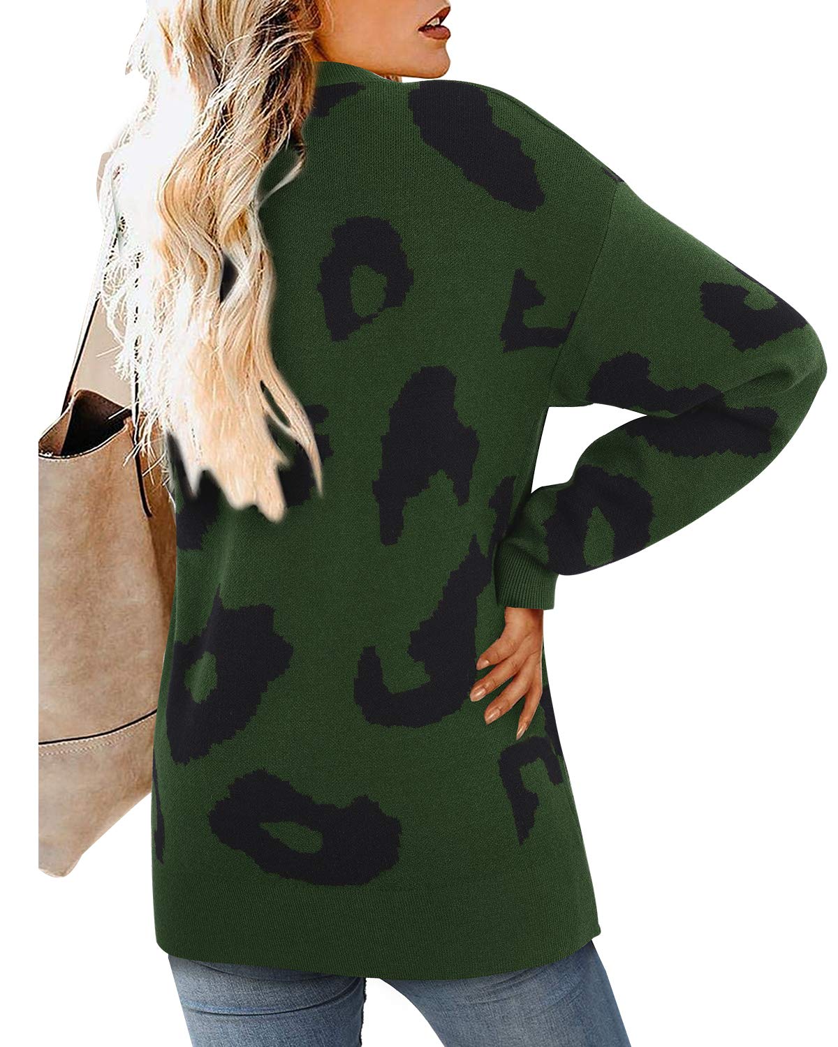 LAISHEN Women's Casual Long Sleeve Crewneck Loose Knit Pullover Sweater - Fall Fashion 2025 Cute Tops for Autumn Outfits, Coffee Dates & Cozy Weekends