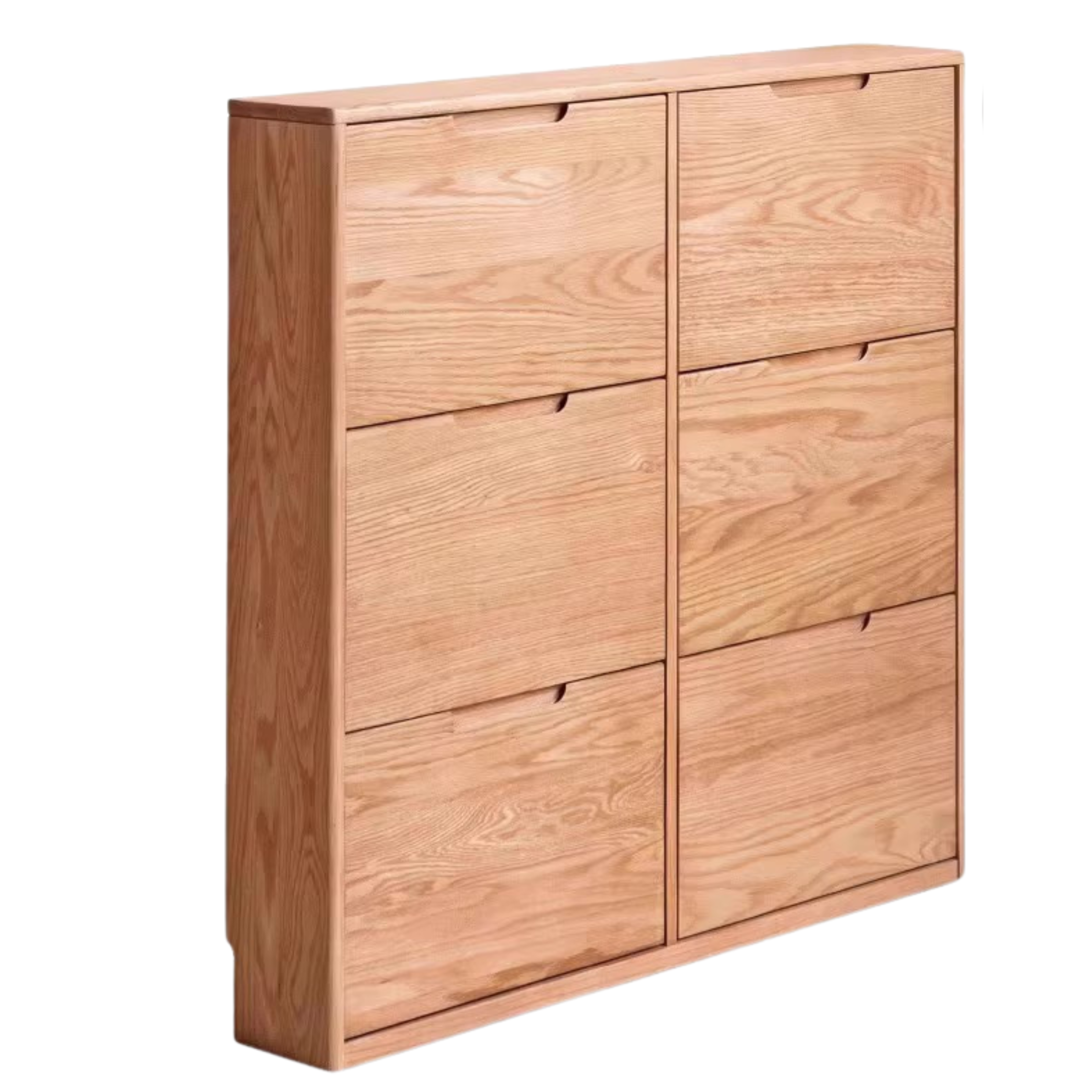 out of stock 47.2x7.9x45.7 inch/ 120x20x116cm/ Natural Wood Color/Oak wood  ultra-thin flip door shoe cabinet
