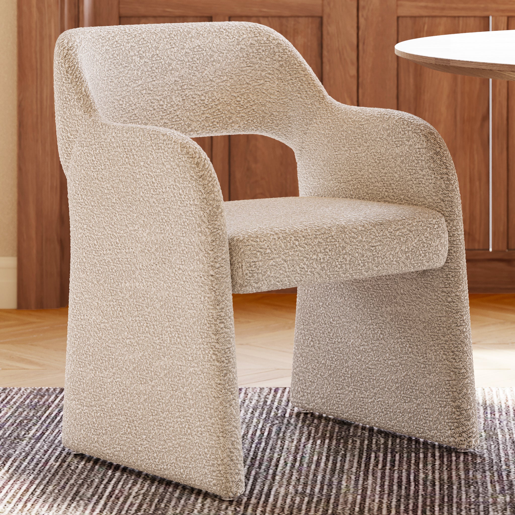 Chios Modern Dining Chair - Sturdy Wooden Kitchen Chair with Cushion - Comfortable & Stylish for Dining Room, Kitchen, Breakfast Nook, and Home Decor