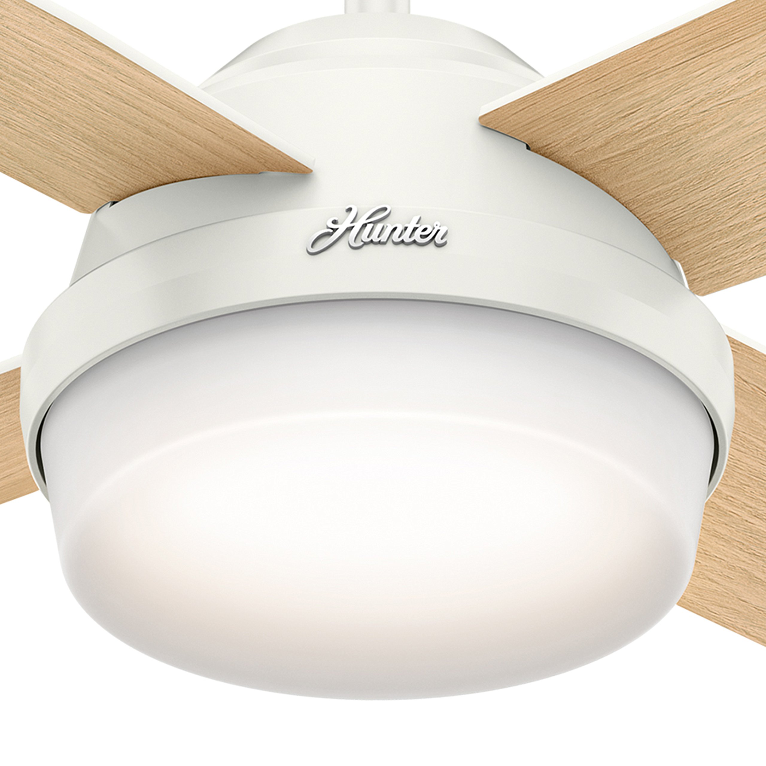 Hunter Fan 44 Inch Modern Ceiling Fan with LED Light Kit & Remote Control - Energy Efficient Indoor Cooling for Bedroom, Living Room & Office (Renewed)