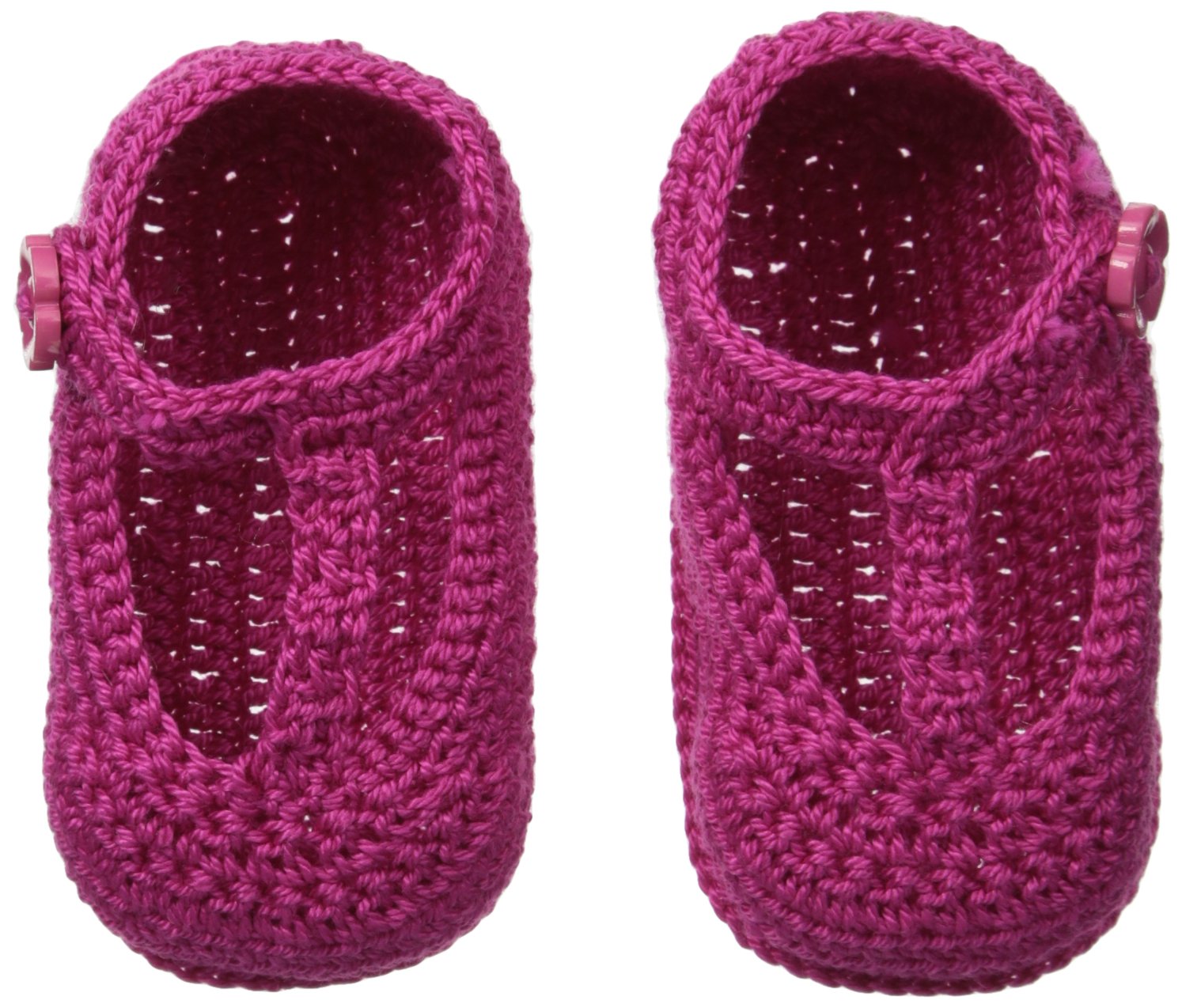 Jefferies Baby Girls Newborn T-Strap Mary Jane Crochet Booties - Soft & Comfortable First Walkers for Infants | Perfect for Photo Shoots, Christenings & Special Occasions